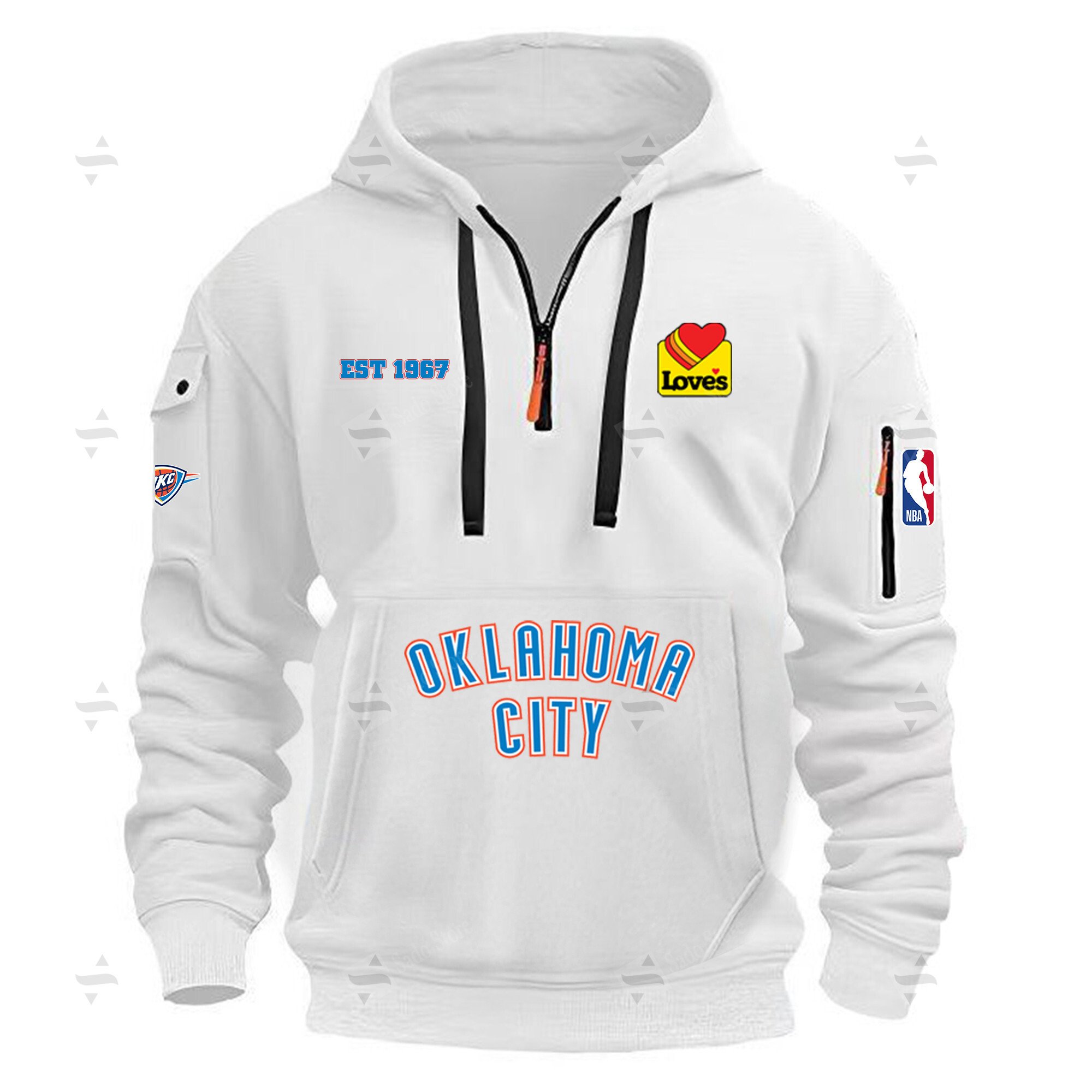 Buildercar - Minimal Zip Hoodie Oklahoma City Thunder