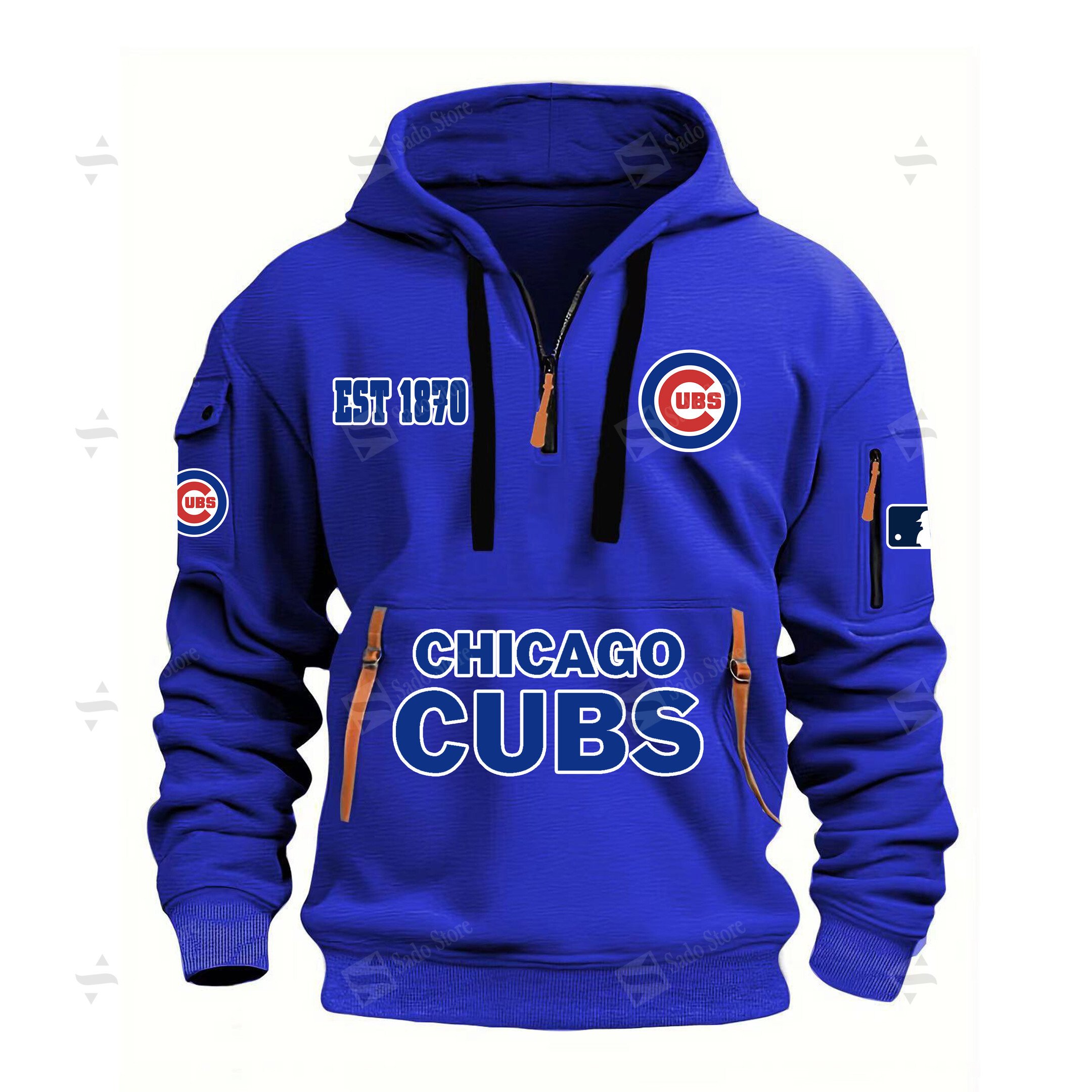 Buildercar - MLB - Chicago Cubs - Hoodie Half Zipper