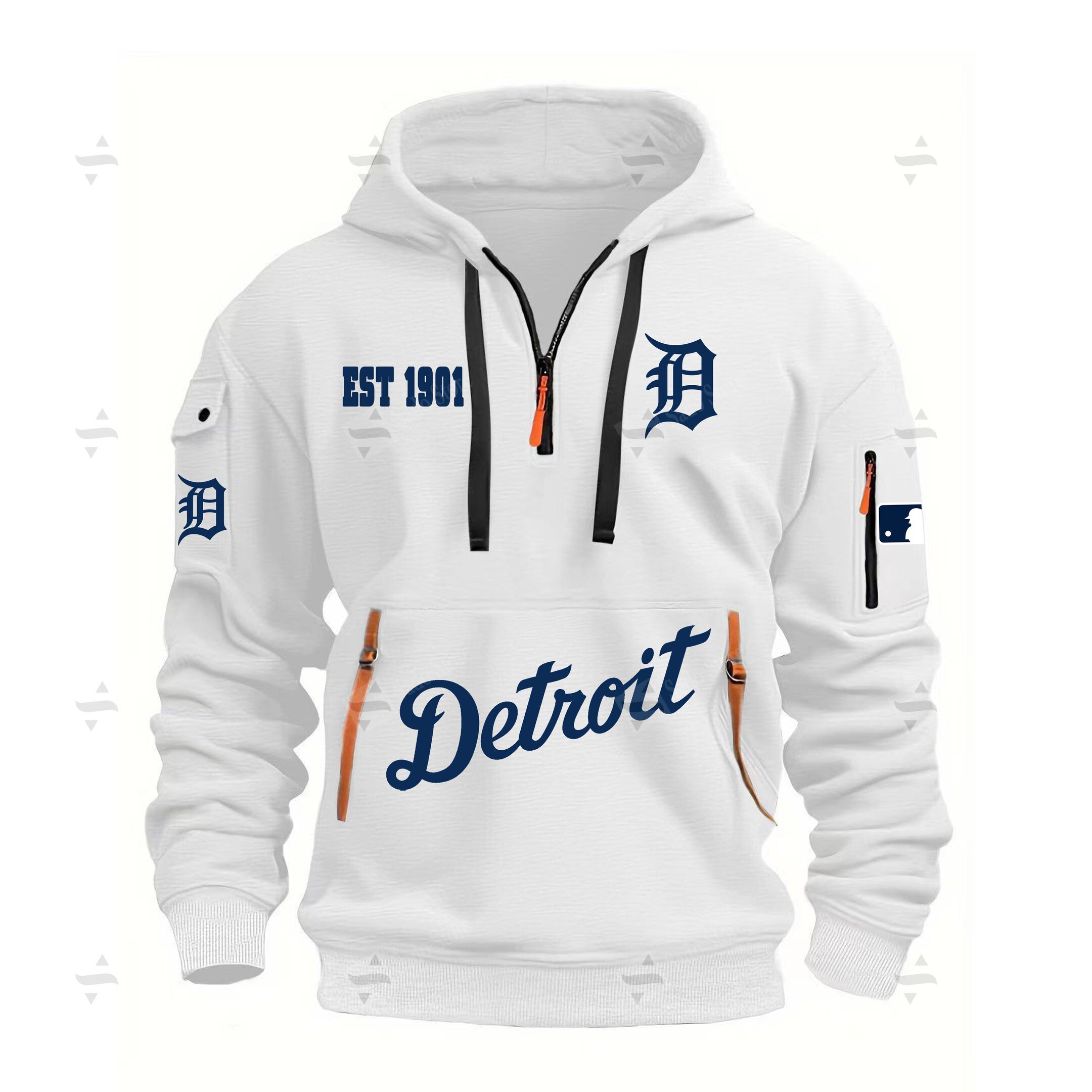 Buildercar - MLB - Detroit Tigers - Hoodie Half Zipper