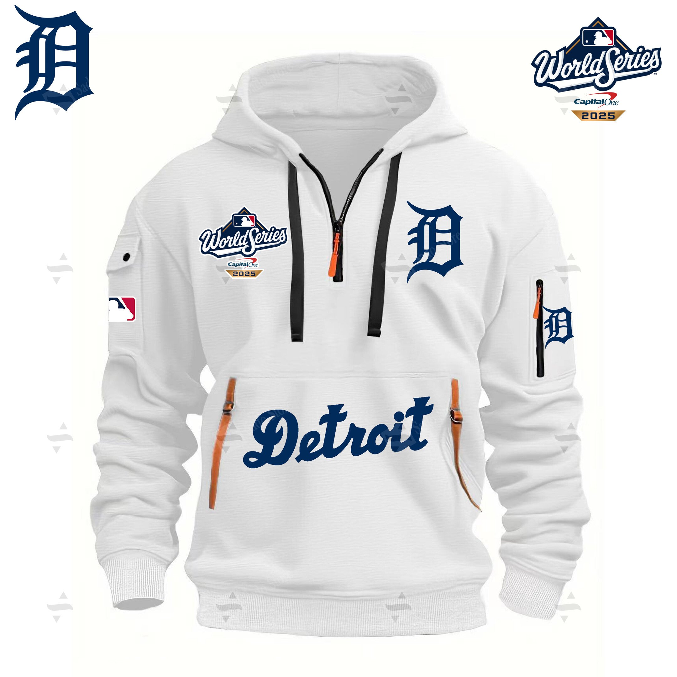 Buildercar - MLB - Detroit Tigers - Hoodie Half Zipper