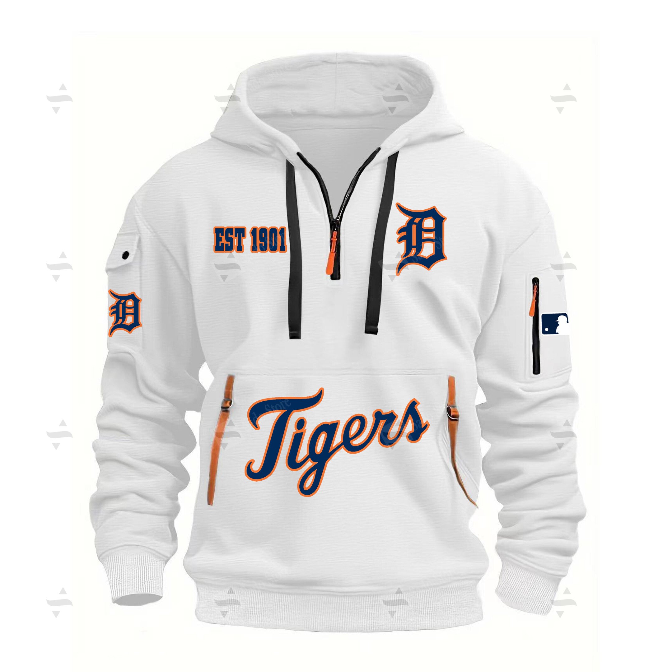 Buildercar - MLB - Detroit Tigers - Hoodie Half Zipper