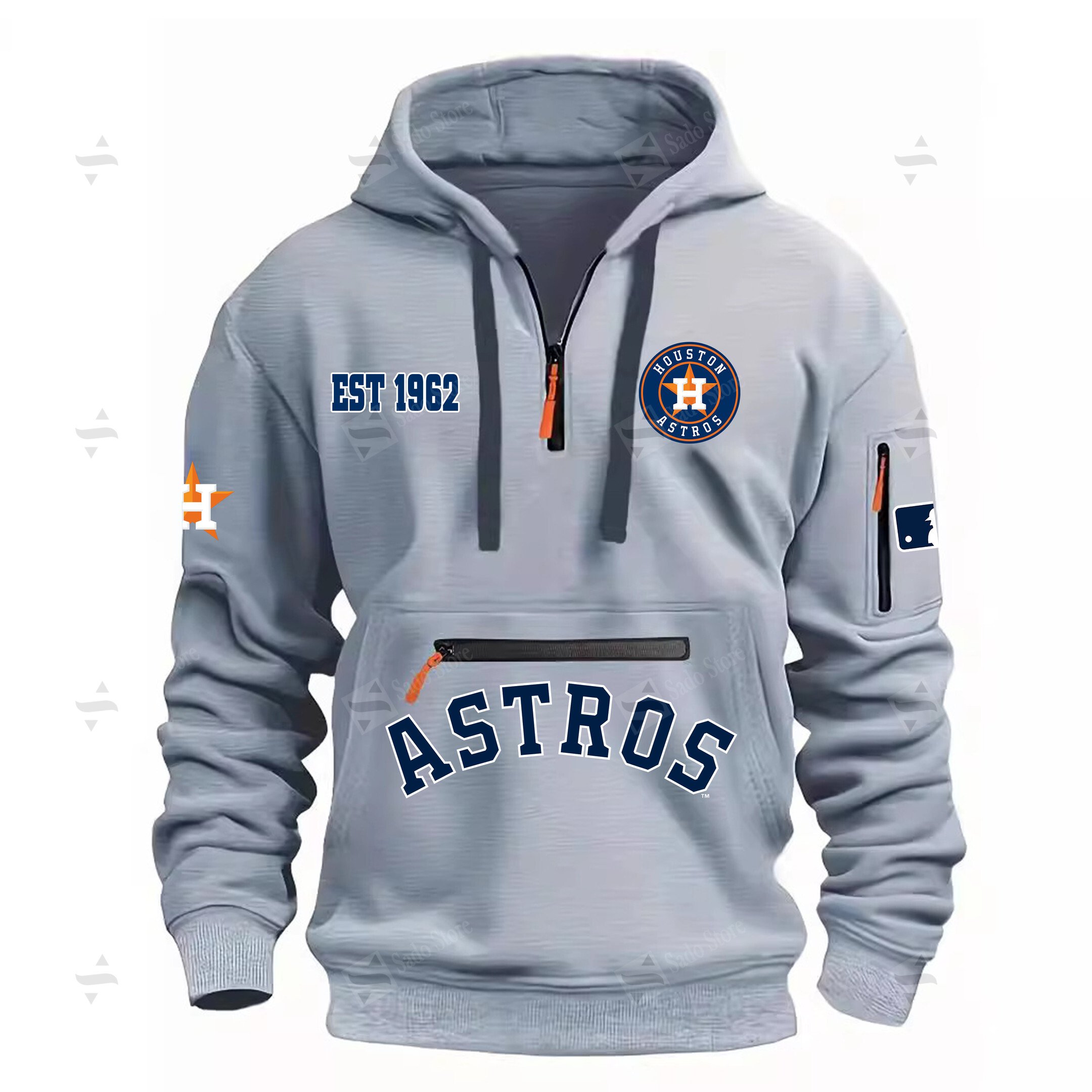 Buildercar - MLB - Houston Astros - Half Zip Hoodies