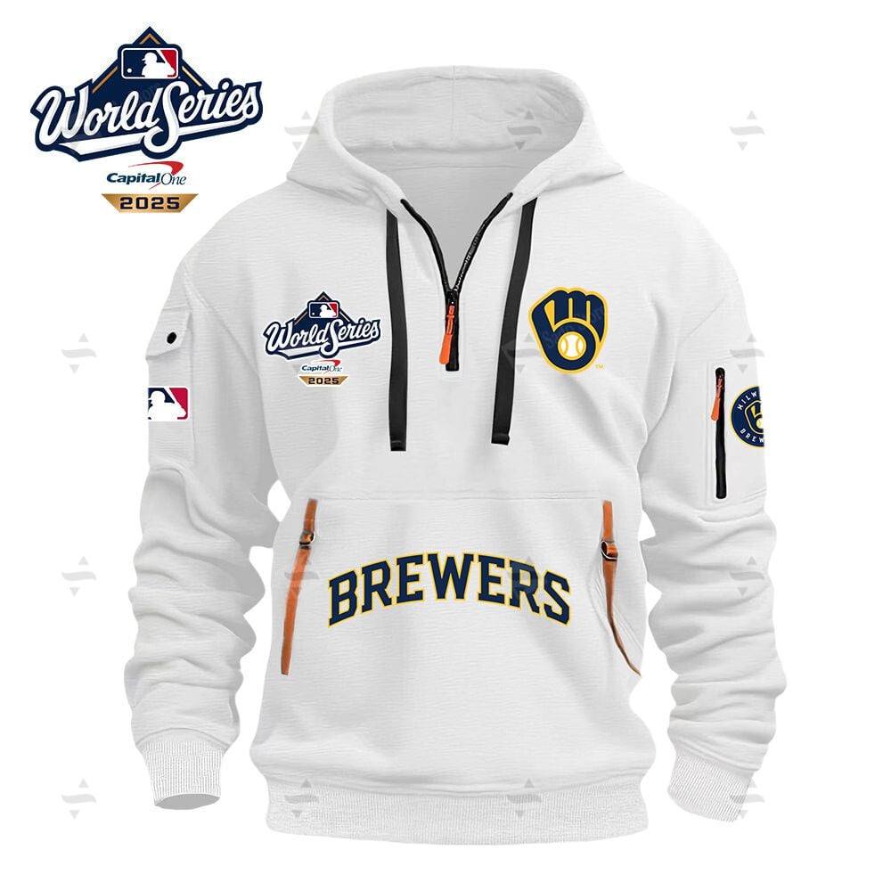 Buildercar - MLB - Milwaukee Brewers - Hoodie Half Zipper