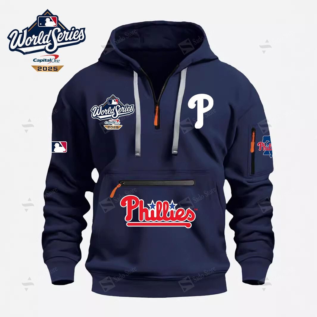 Buildercar - MLB - Philadelphia Phillies - Half Zip Hoodies