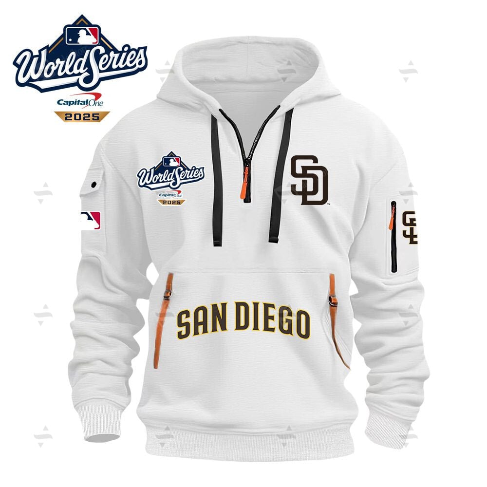 Buildercar - MLB - San Diego Padres - Hoodie Half Zipper