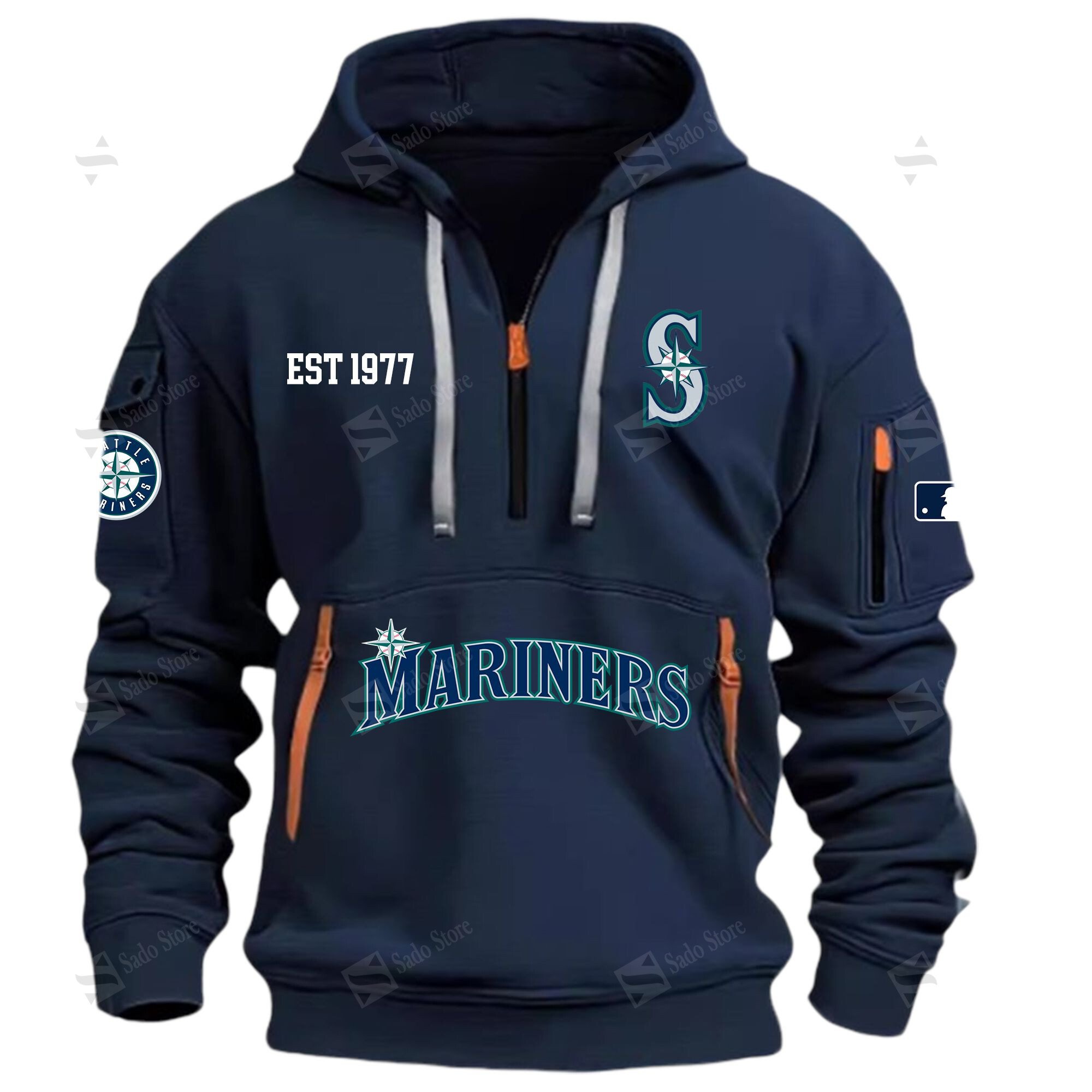 Buildercar - MLB - Seattle Mariners - Hoodie Half Zipper