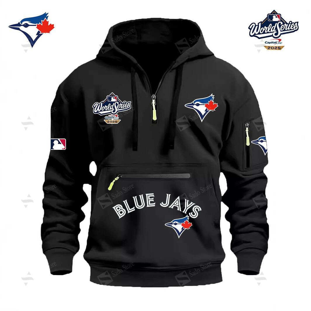 Buildercar - MLB - Toronto Blue Jays - Half Zip Hoodies