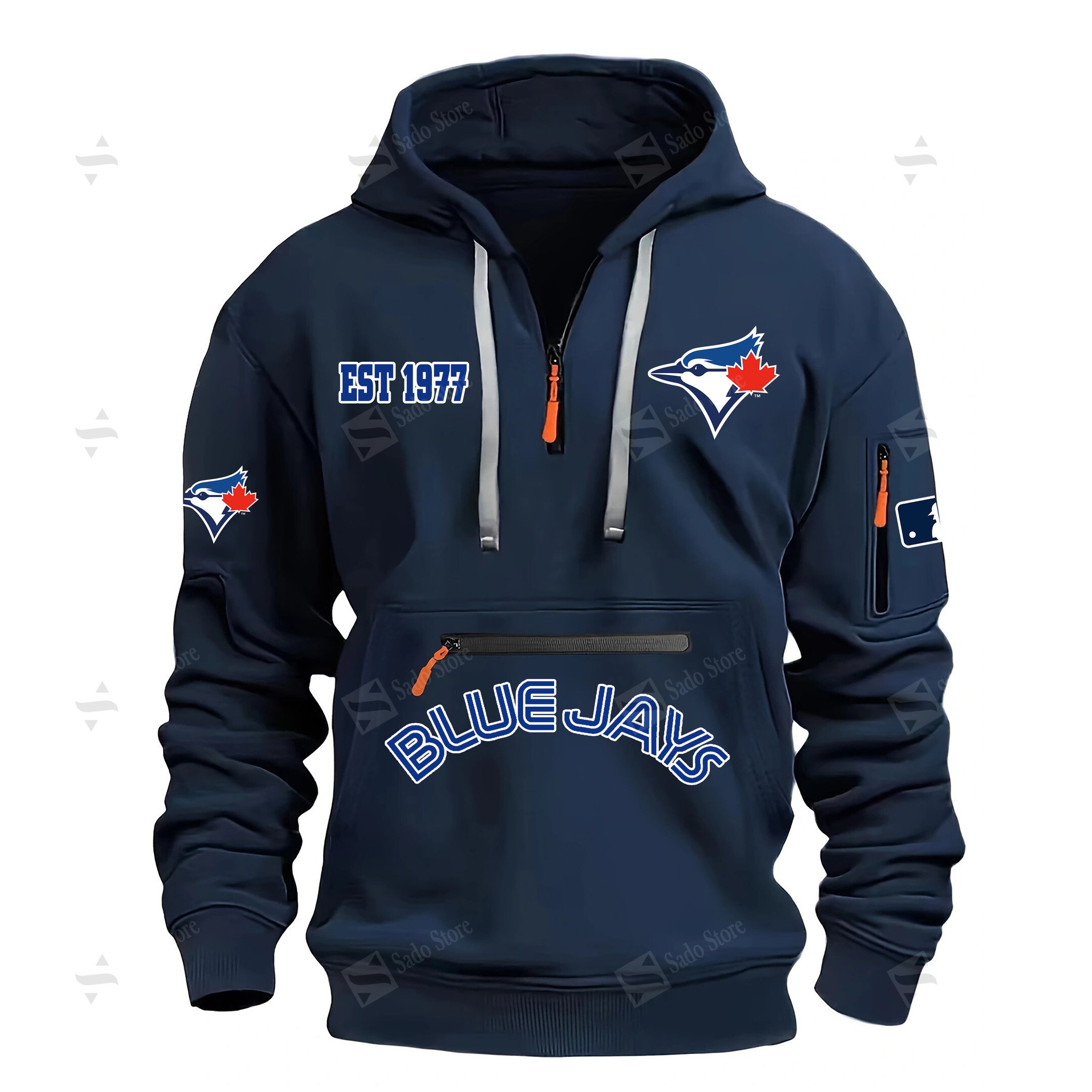 Buildercar - MLB - Toronto Blue Jays - Half Zip Hoodies