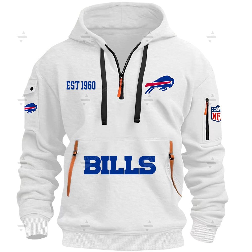Buildercar - NFL - Buffalo Bills - Hoodie Half Zipper
