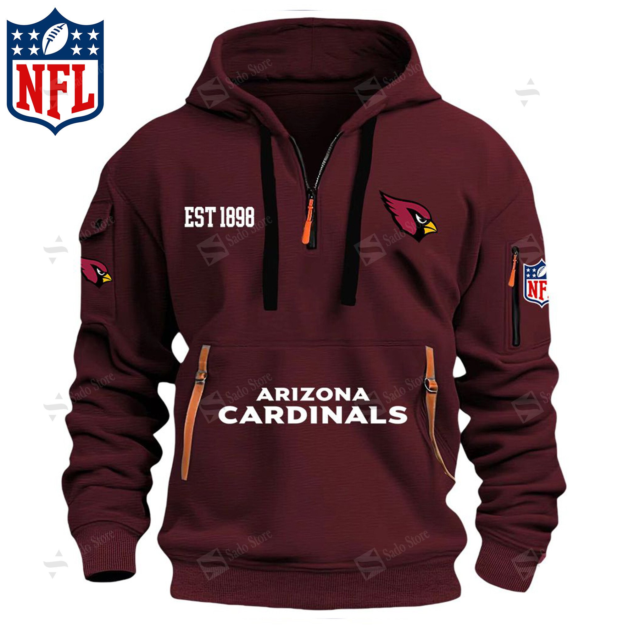 Buildercar - NFL - Carolina Panthers - Hoodie Half Zipper