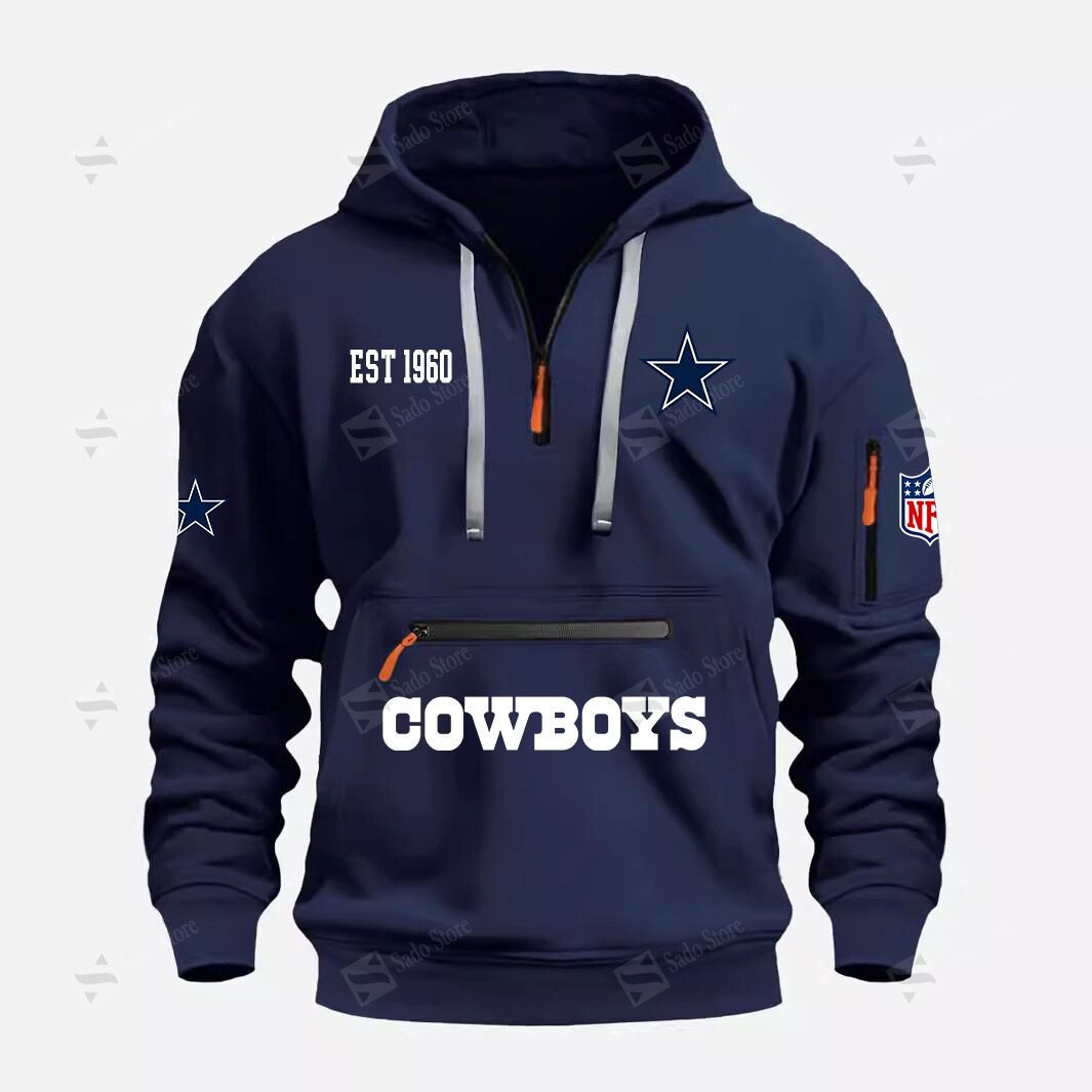 Buildercar - NFL - Dallas Cowboys - Half Zip Hoodies