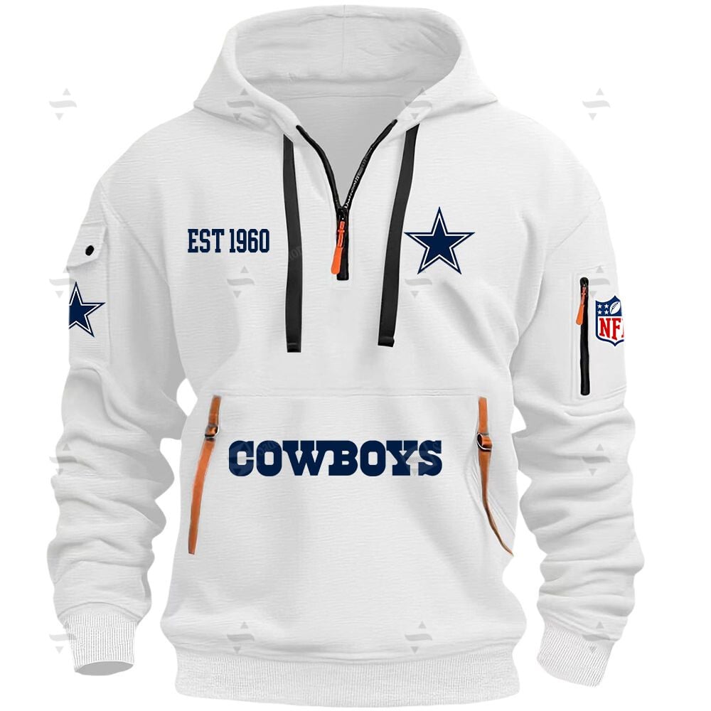Buildercar - NFL - Dallas Cowboys - Hoodie Half Zipper