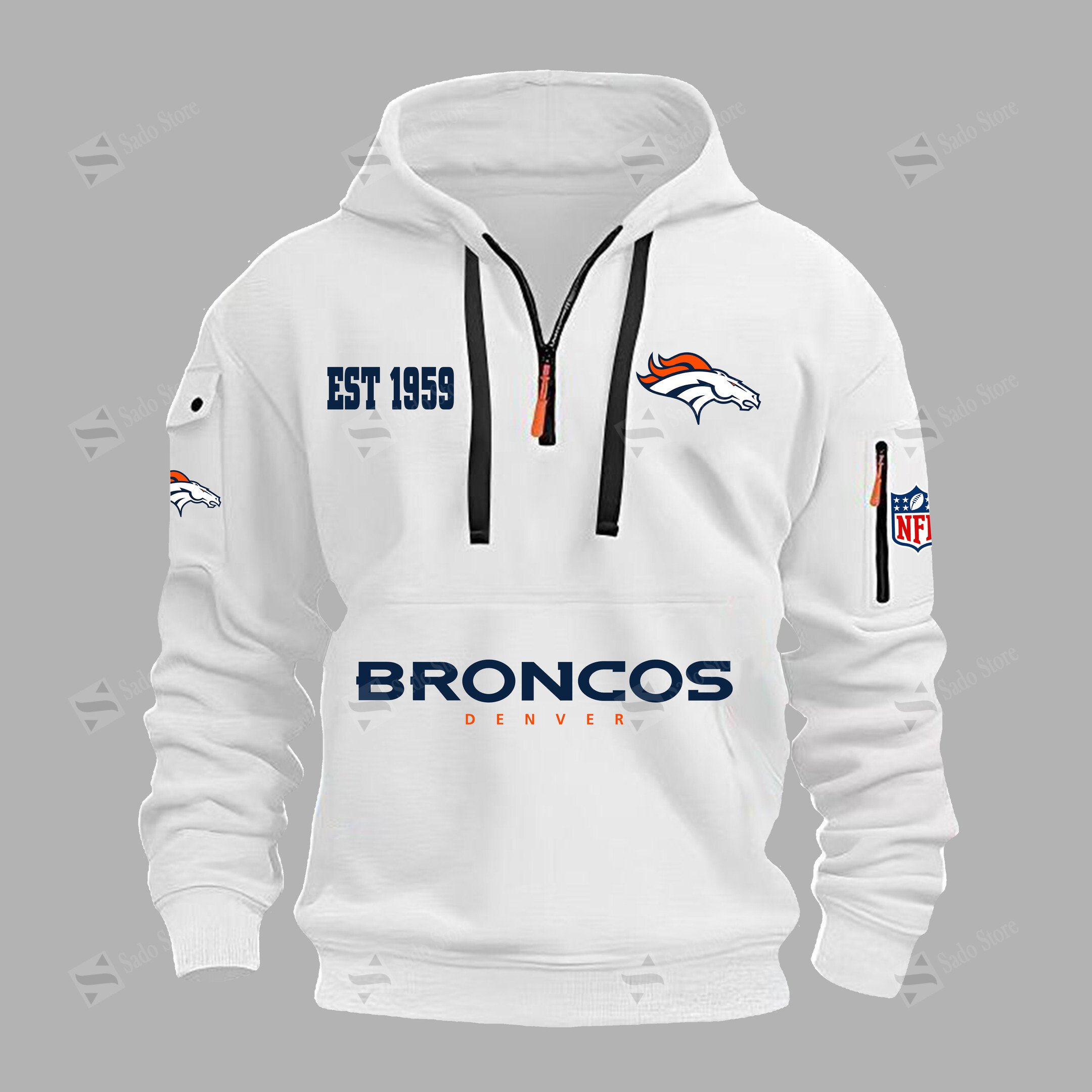 Buildercar - NFL - Denver Broncos - Zip Hoodie