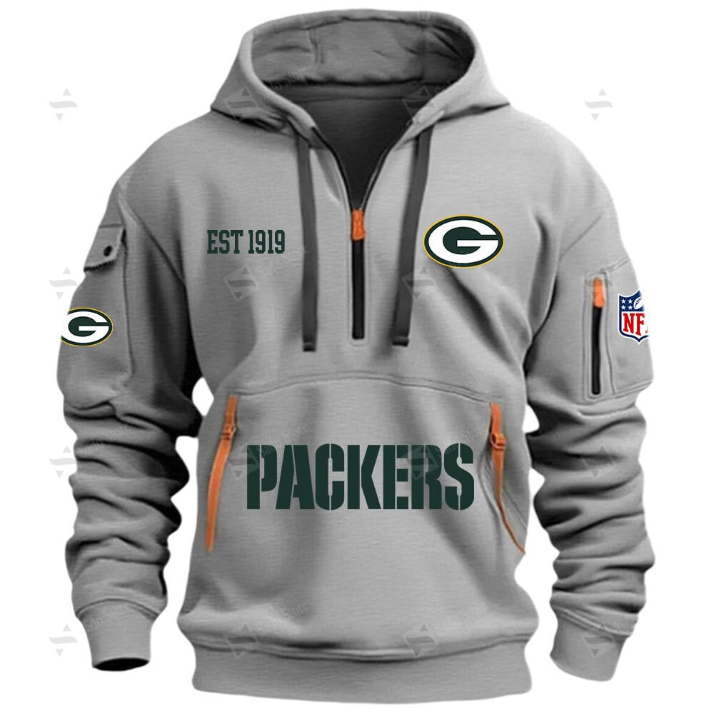 Buildercar - NFL - Green Bay Packers - Hoodie Half Zipper