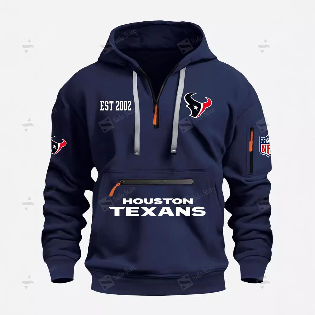 Buildercar - NFL - Houston Texans - Half Zip Hoodies