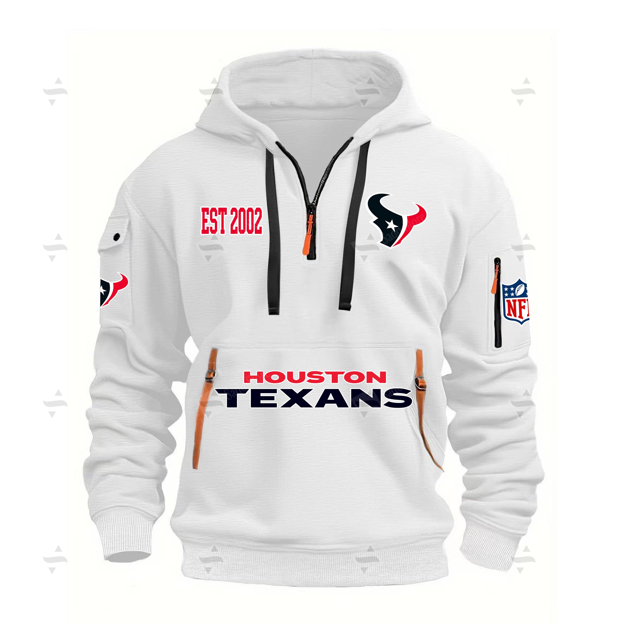 Buildercar - NFL - Houston Texans - Hoodie Half Zipper