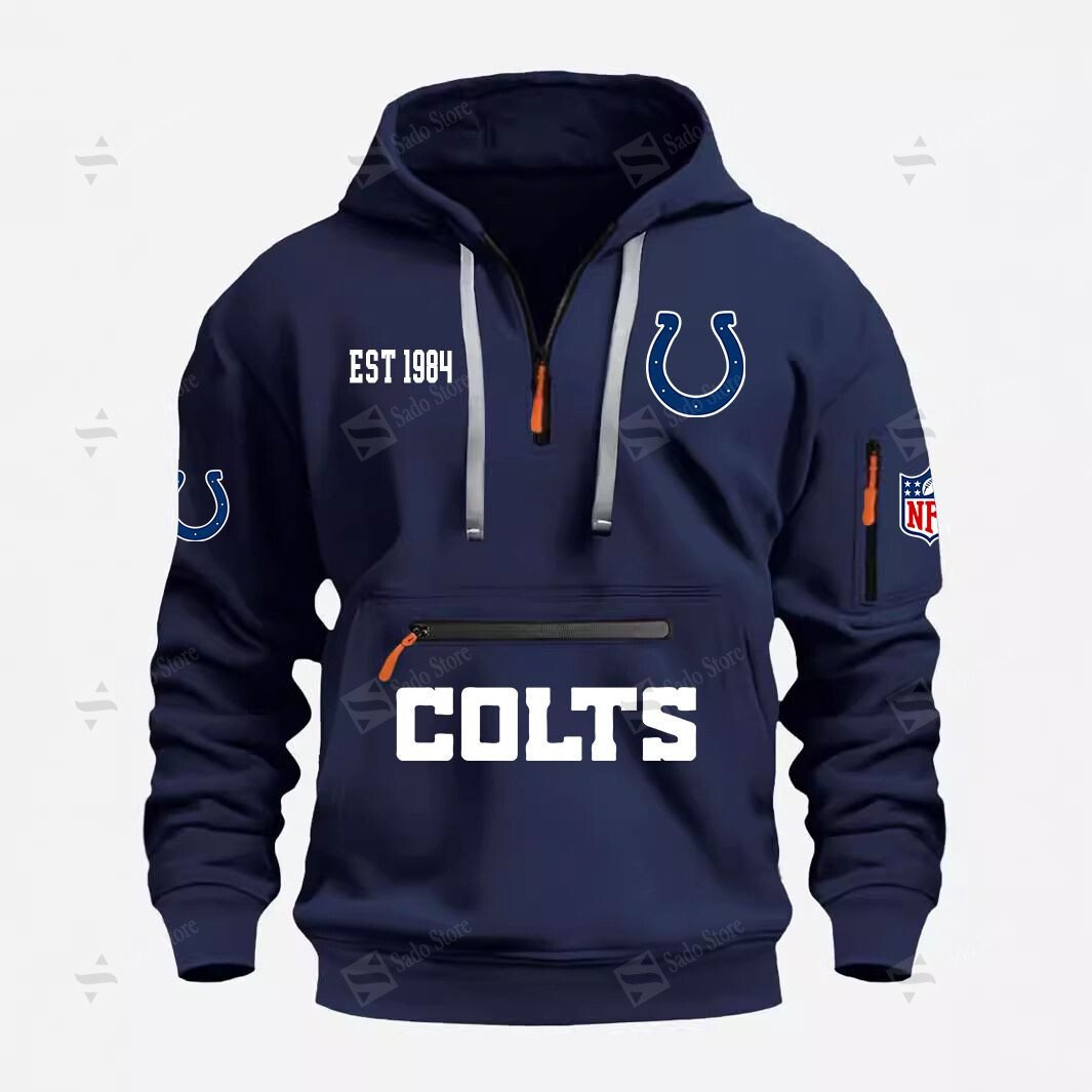 Buildercar - NFL - Indiana Pacers - Half Zip Hoodies