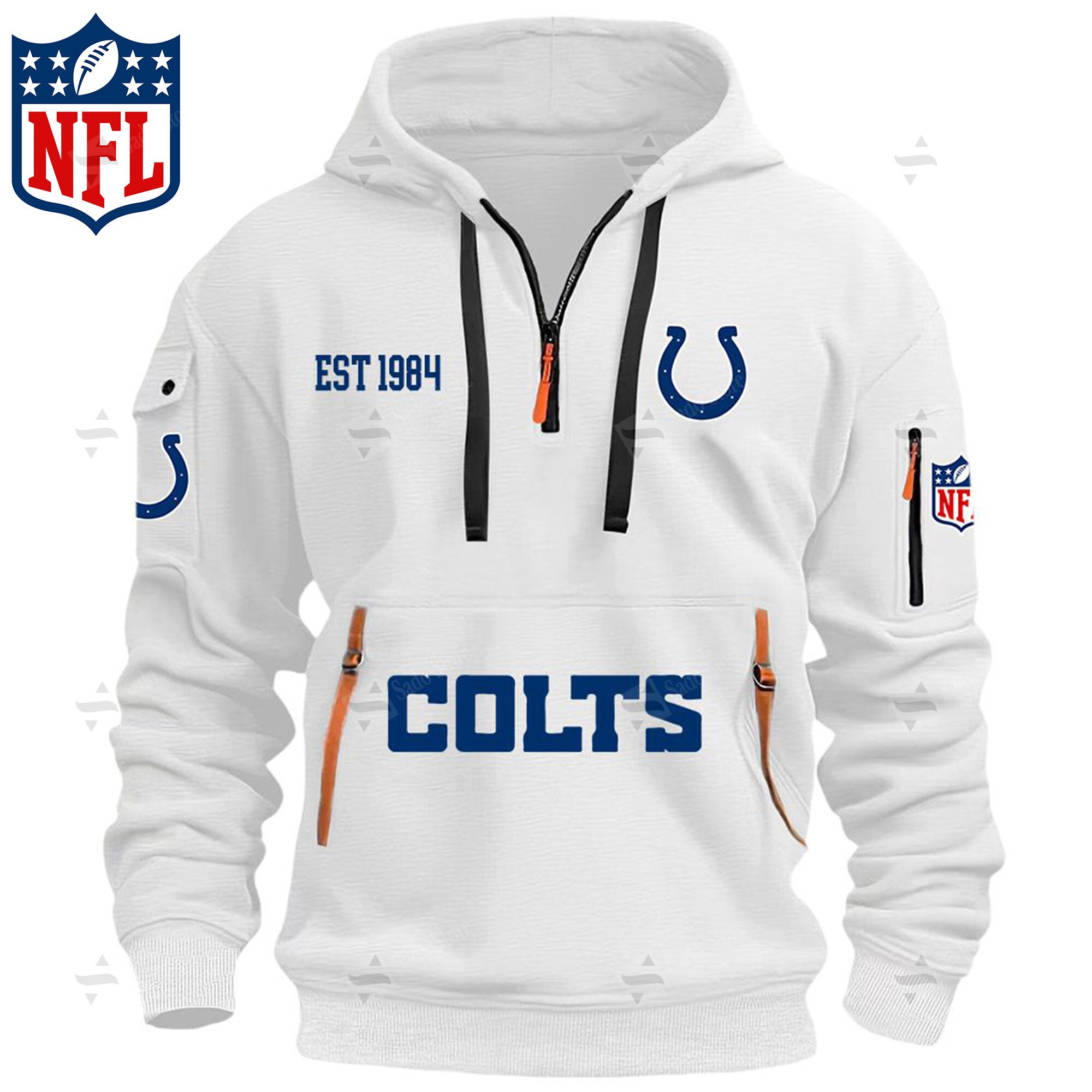 Buildercar - NFL - Indiana Pacers - Hoodie Half Zipper