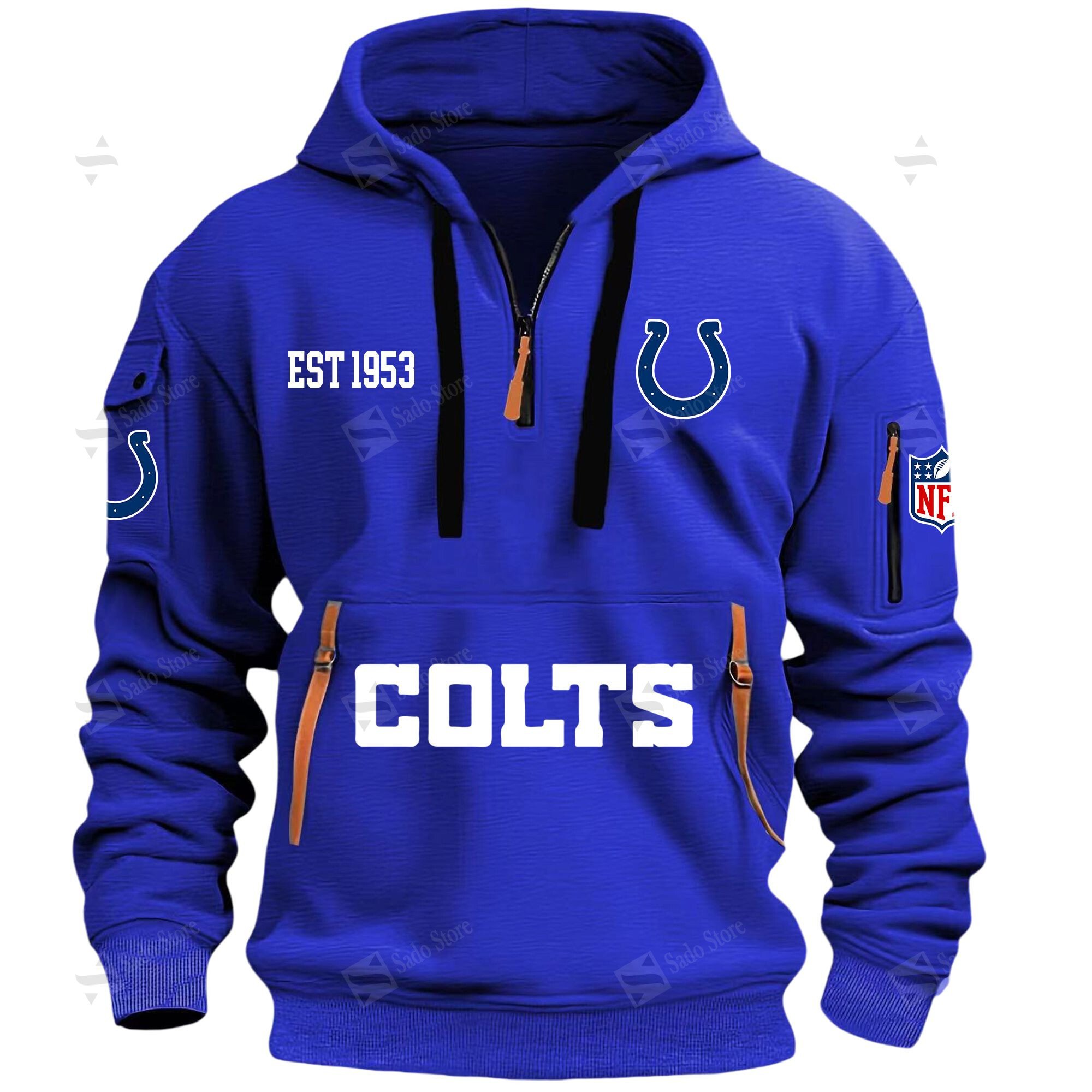 Buildercar - NFL - Indiana Pacers - Hoodie Half Zipper