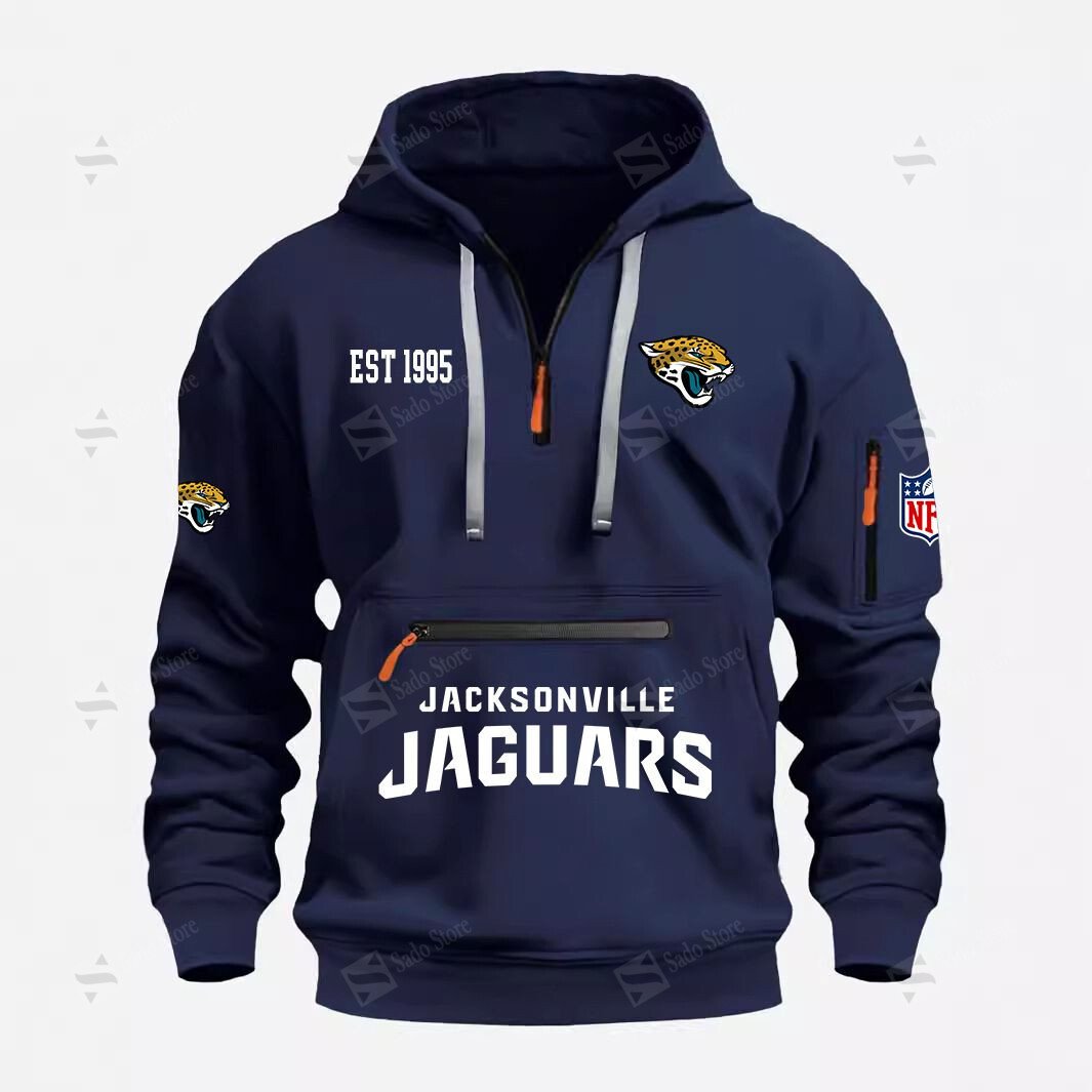 Buildercar - NFL - Jacksonville Jaguars - Half Zip Hoodies