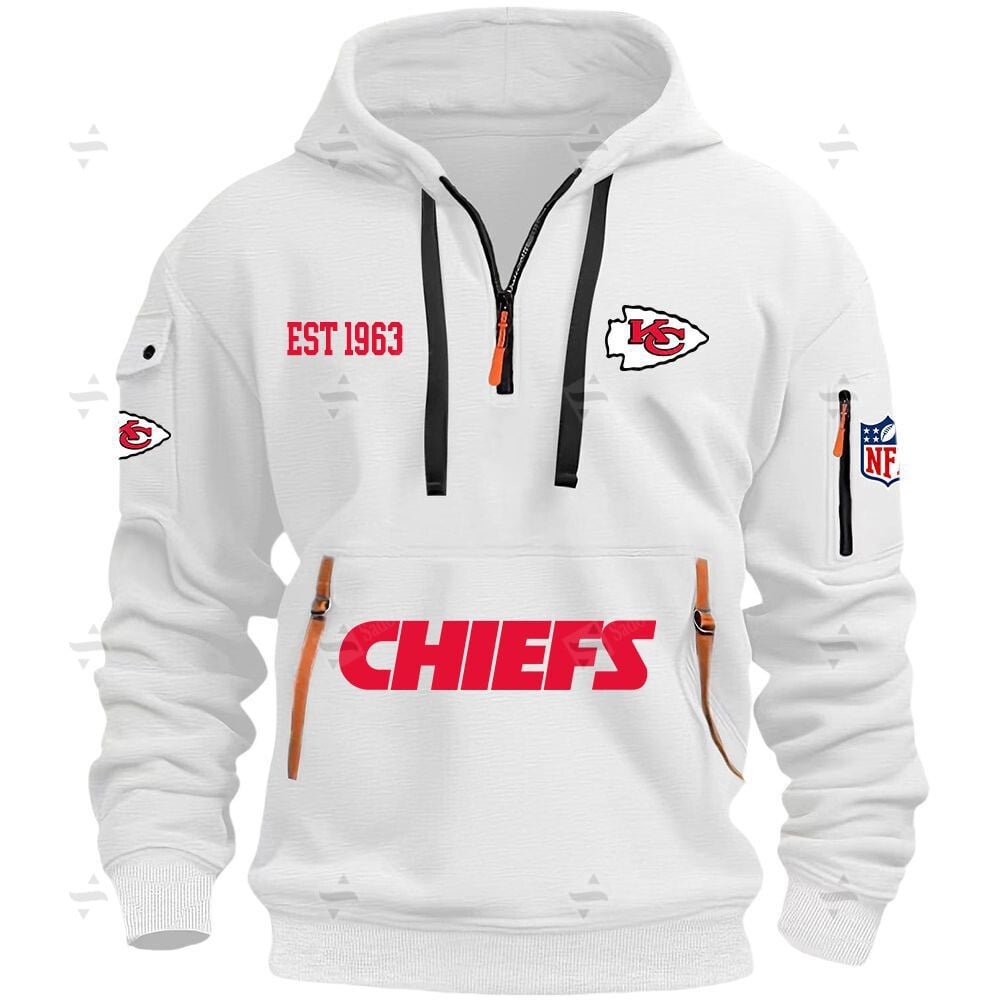 Buildercar - NFL - Kansas City Chiefs - Hoodie Half Zipper