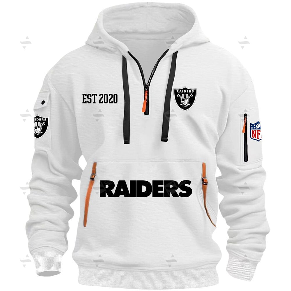 Buildercar - NFL - Las Vegas Raiders - Hoodie Half Zipper