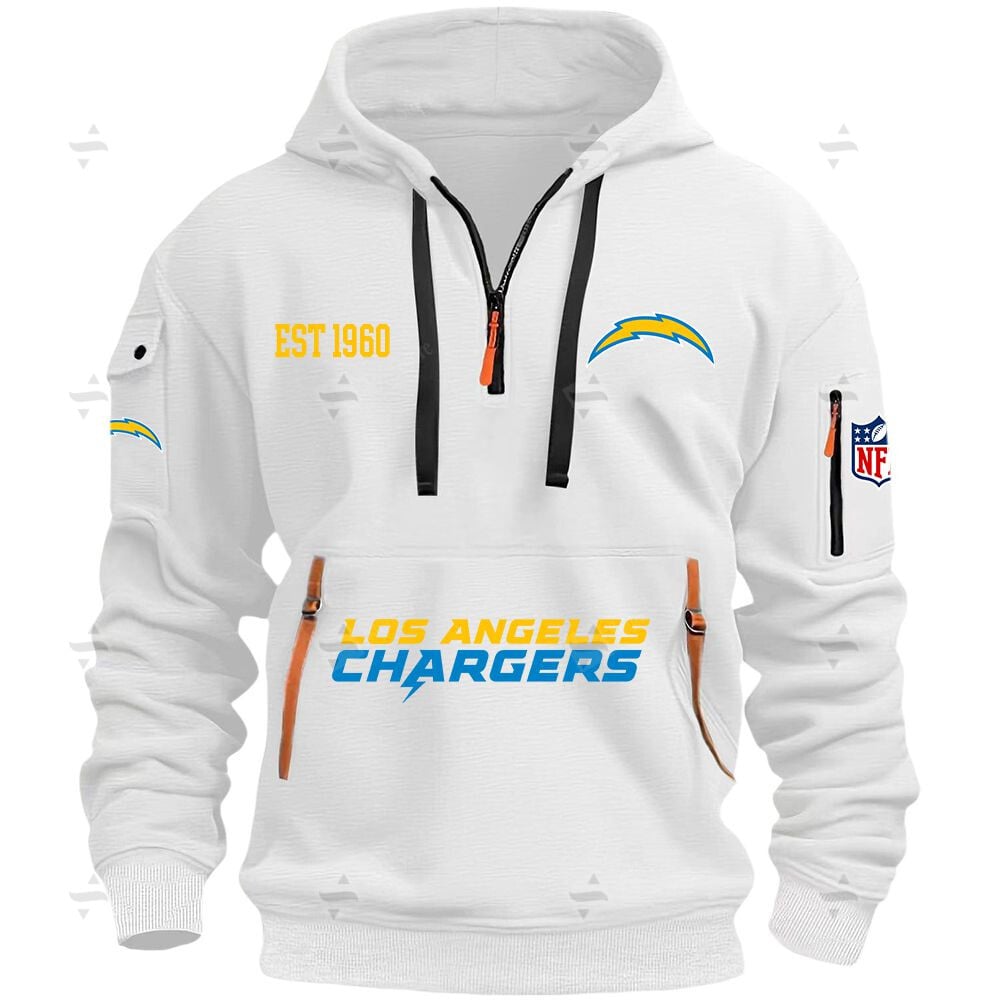Buildercar - NFL - Los Angeles Chargers - Hoodie Half Zipper