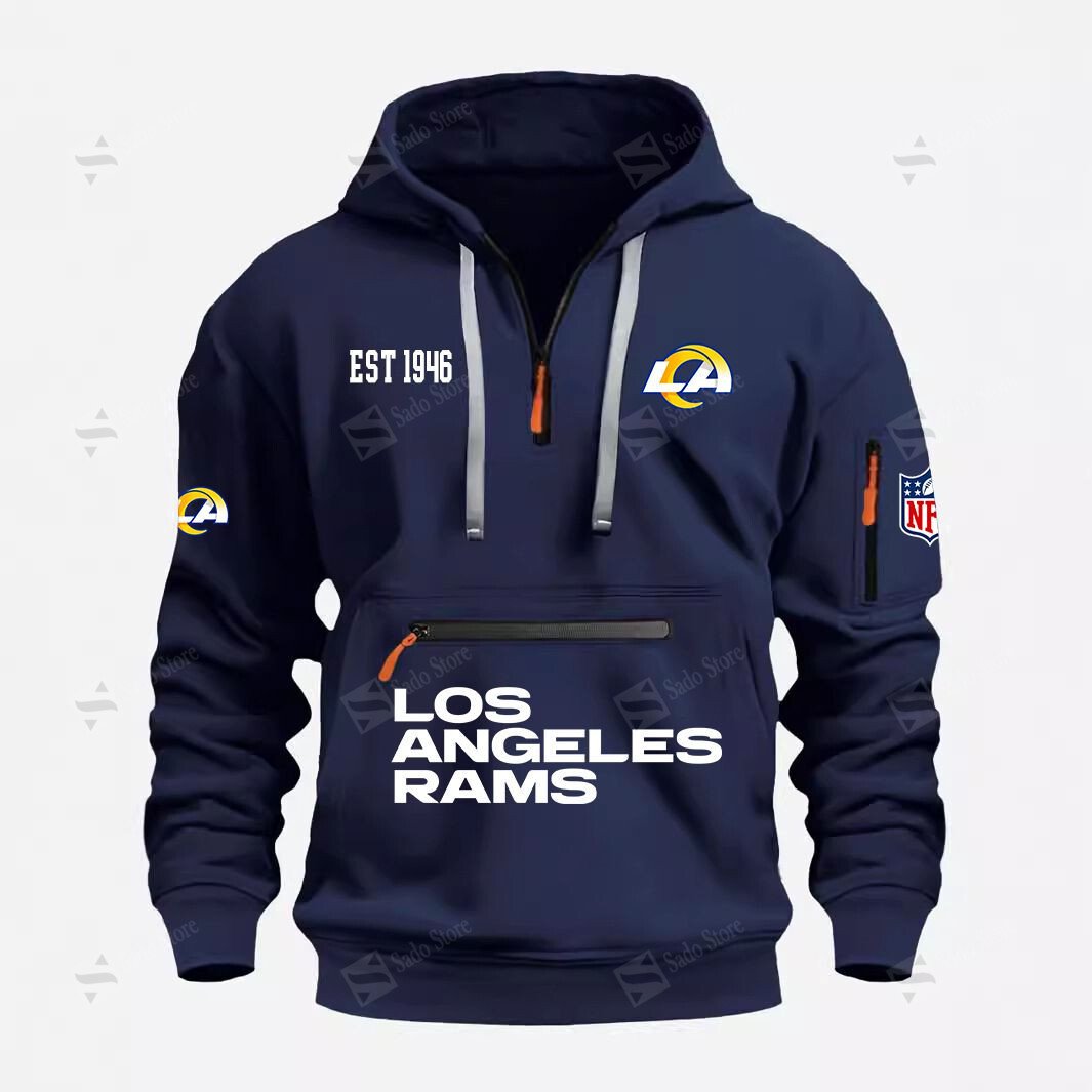 Buildercar - NFL - Los Angeles Rams - Half Zip Hoodies
