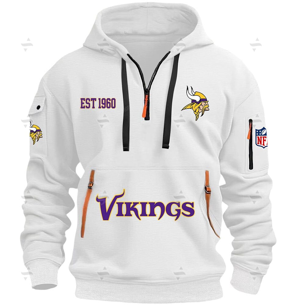 Buildercar - NFL - Minnesota Vikings - Hoodie Half Zipper
