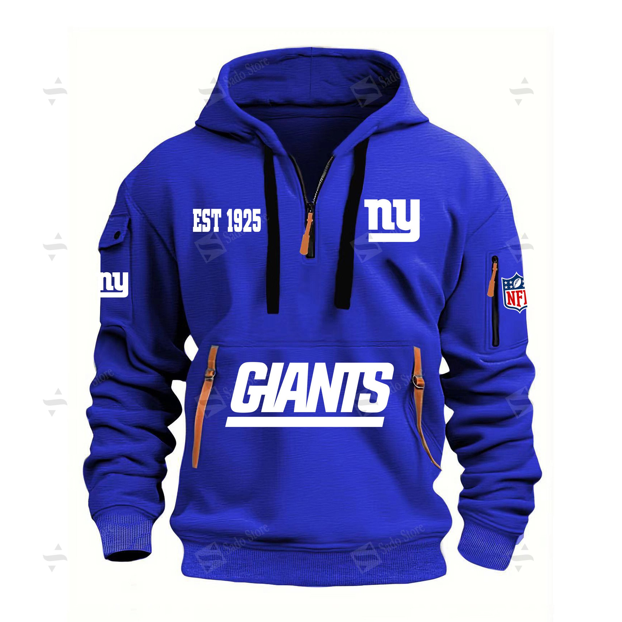 Buildercar - NFL - New York Giants - Hoodie Half Zipper