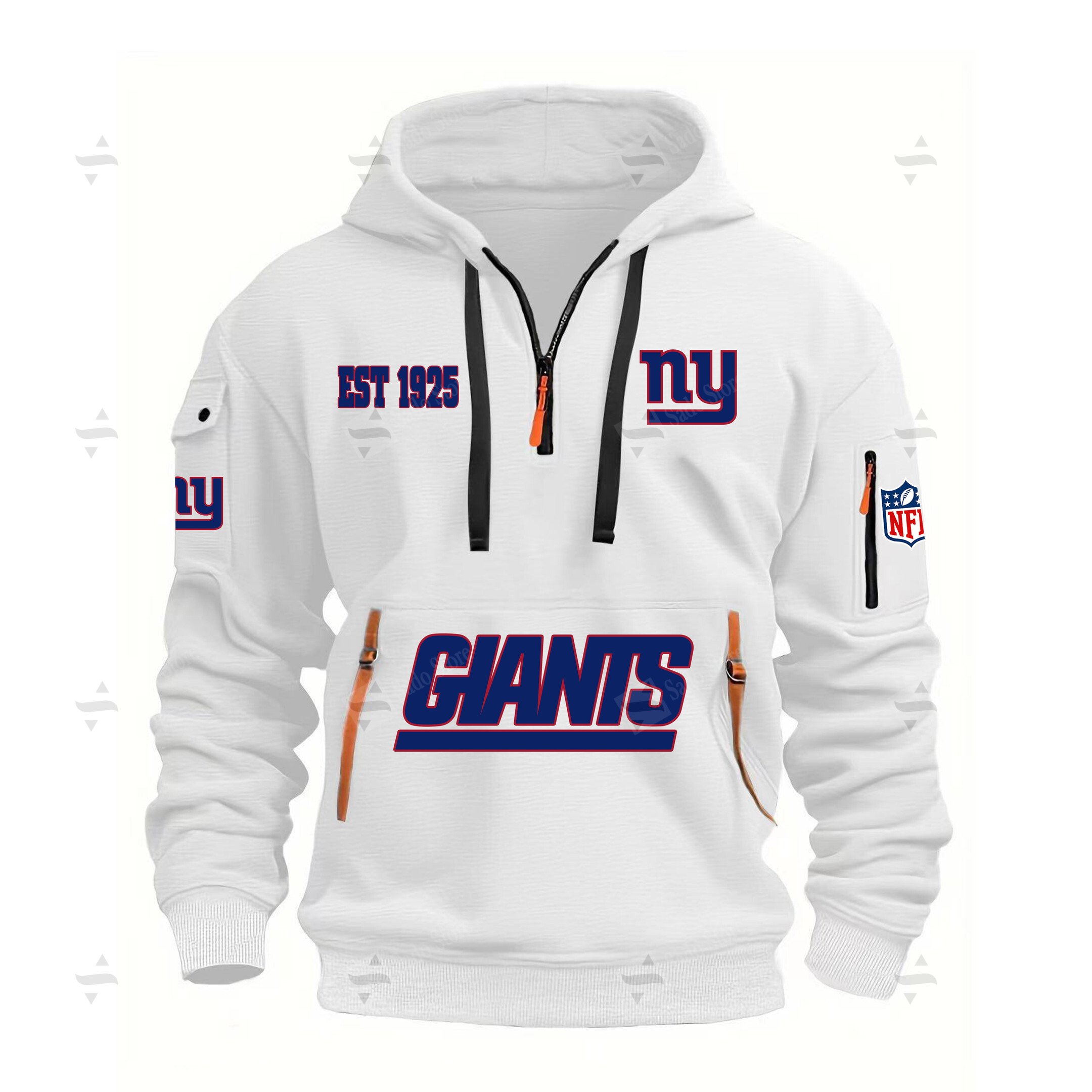 Buildercar - NFL - New York Giants - Hoodie Half Zipper