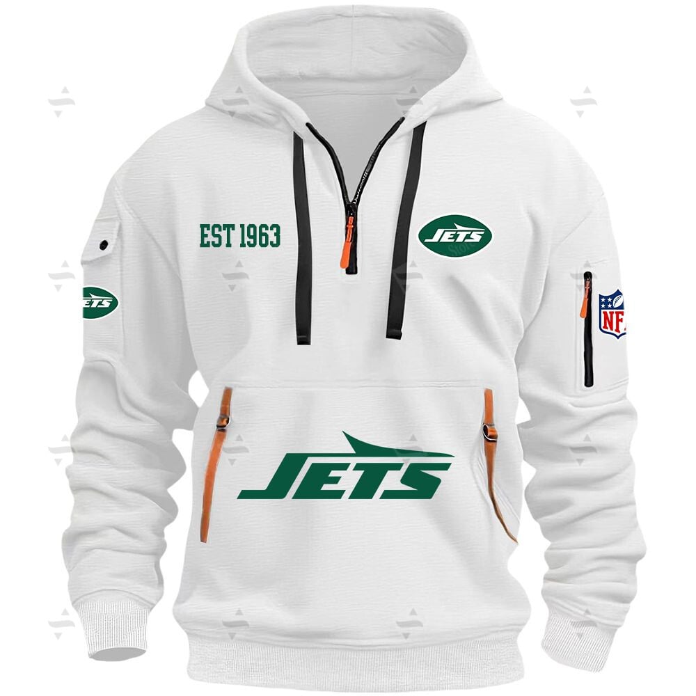 Buildercar - NFL - New York Jets - Hoodie Half Zipper