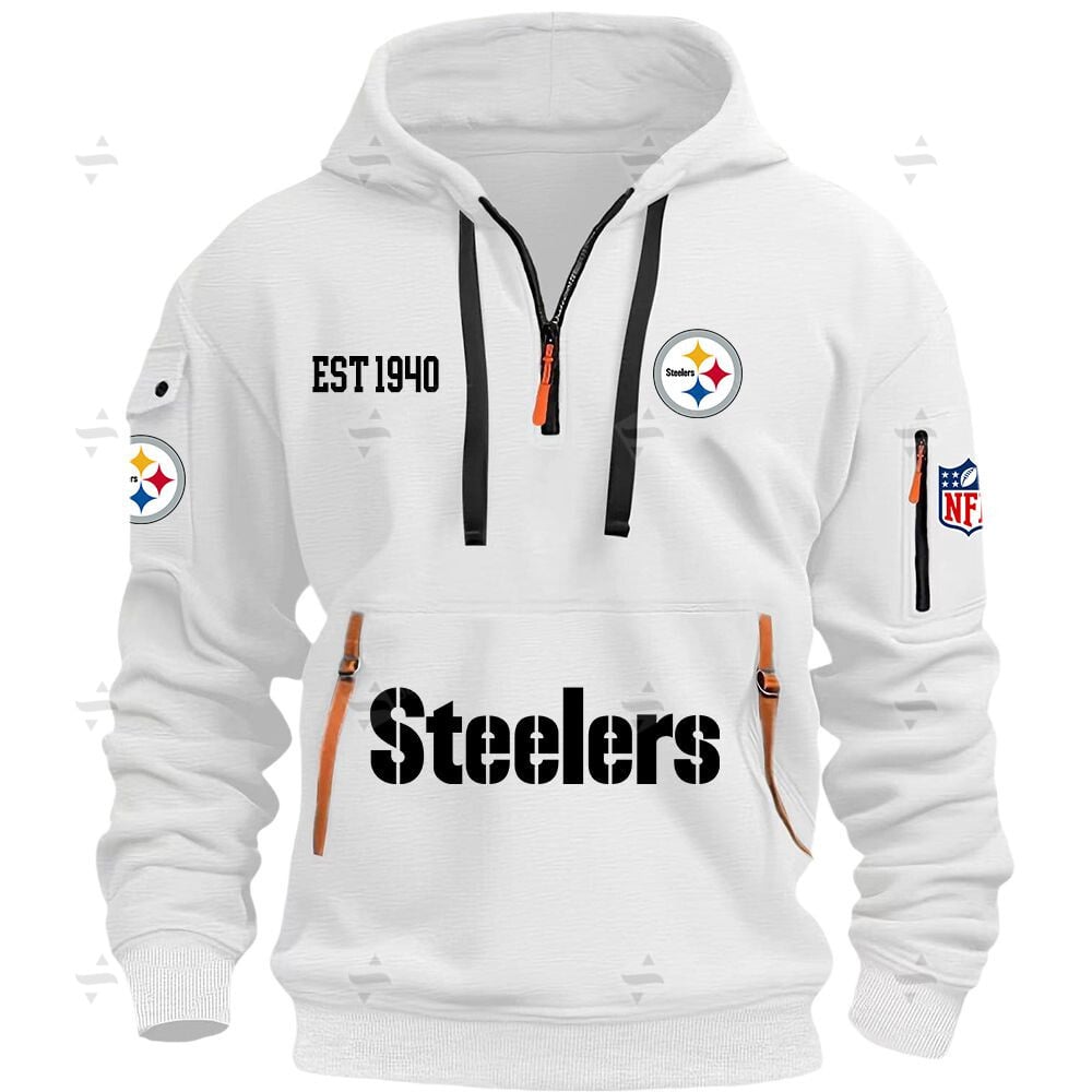 Buildercar - NFL - Pittsburgh Steelers - Hoodie Half Zipper
