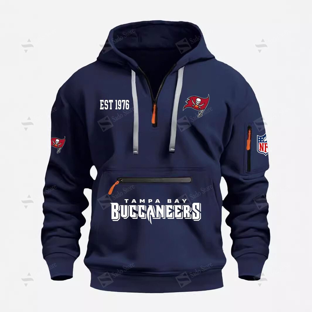 Buildercar - NFL - Tampa Bay Buccaneers - Half Zip Hoodies