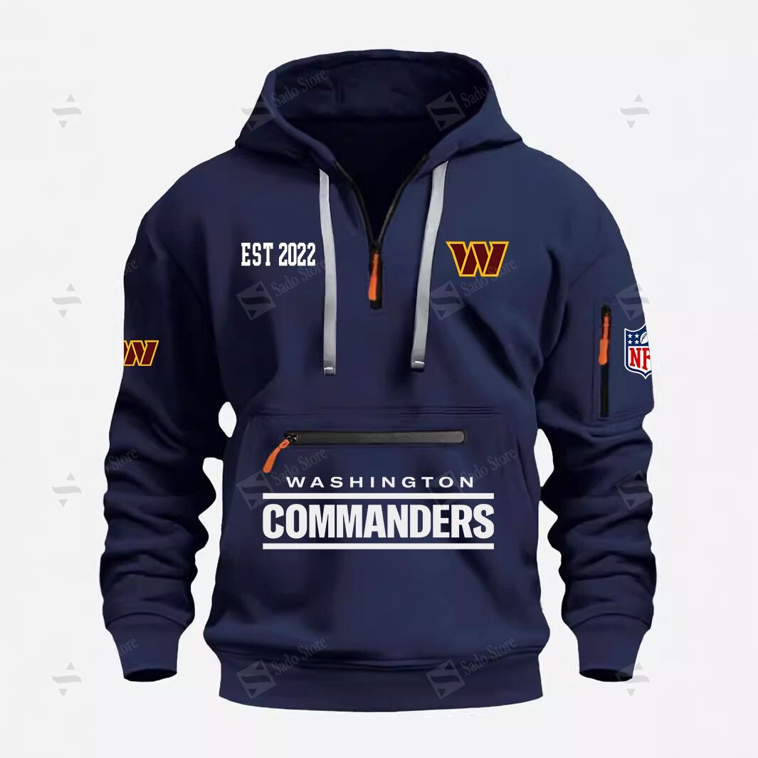 Buildercar - NFL - Washington Commanders - Half Zip Hoodies