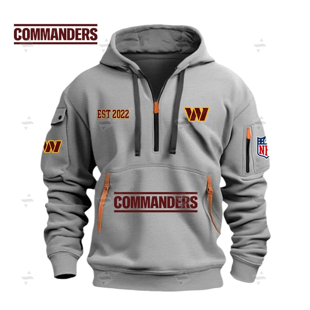 Buildercar - NFL - Washington Commanders - Hoodie Half Zipper