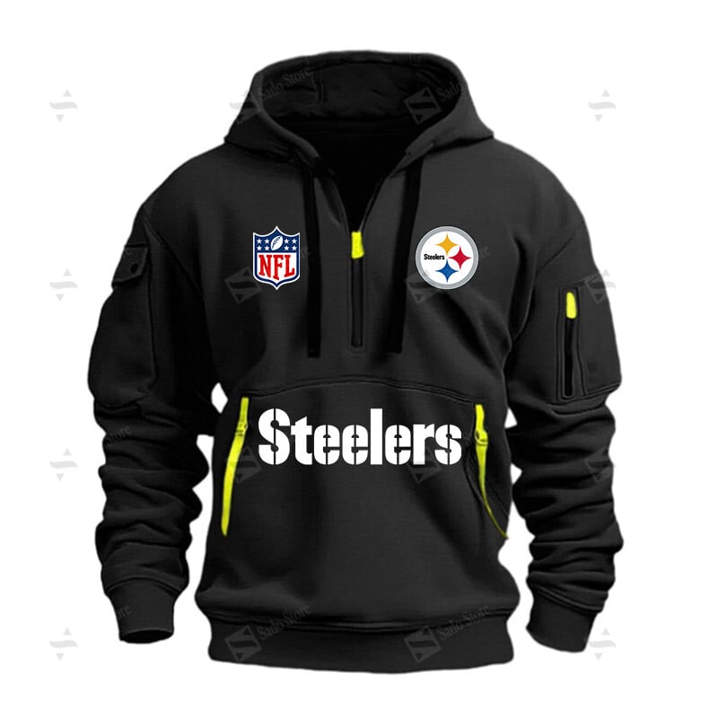 Buildercar - Pittsburgh Steelers - Hoodie Half Zipper