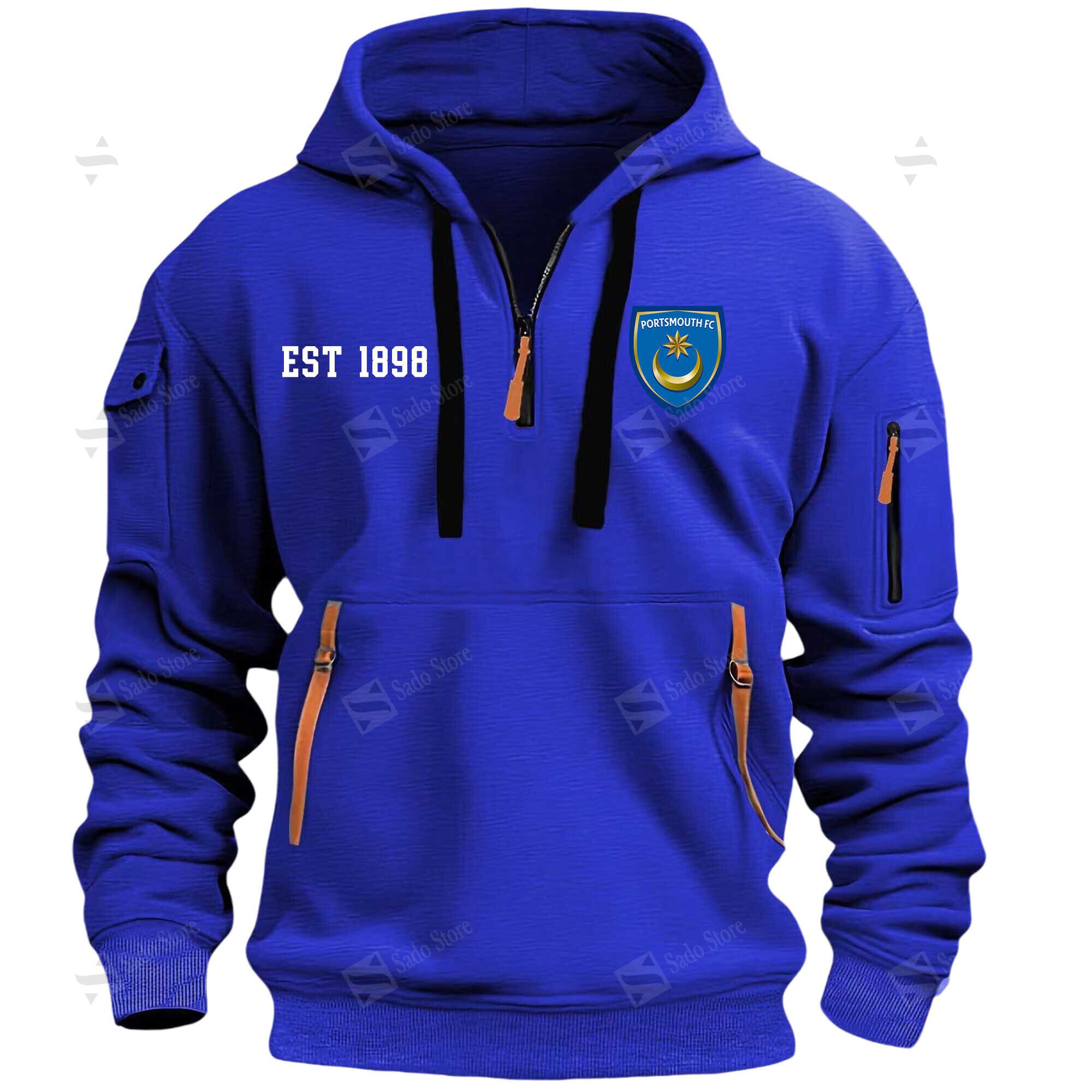 Buildercar - Portsmouth F.C - Hoodie Half Zipper