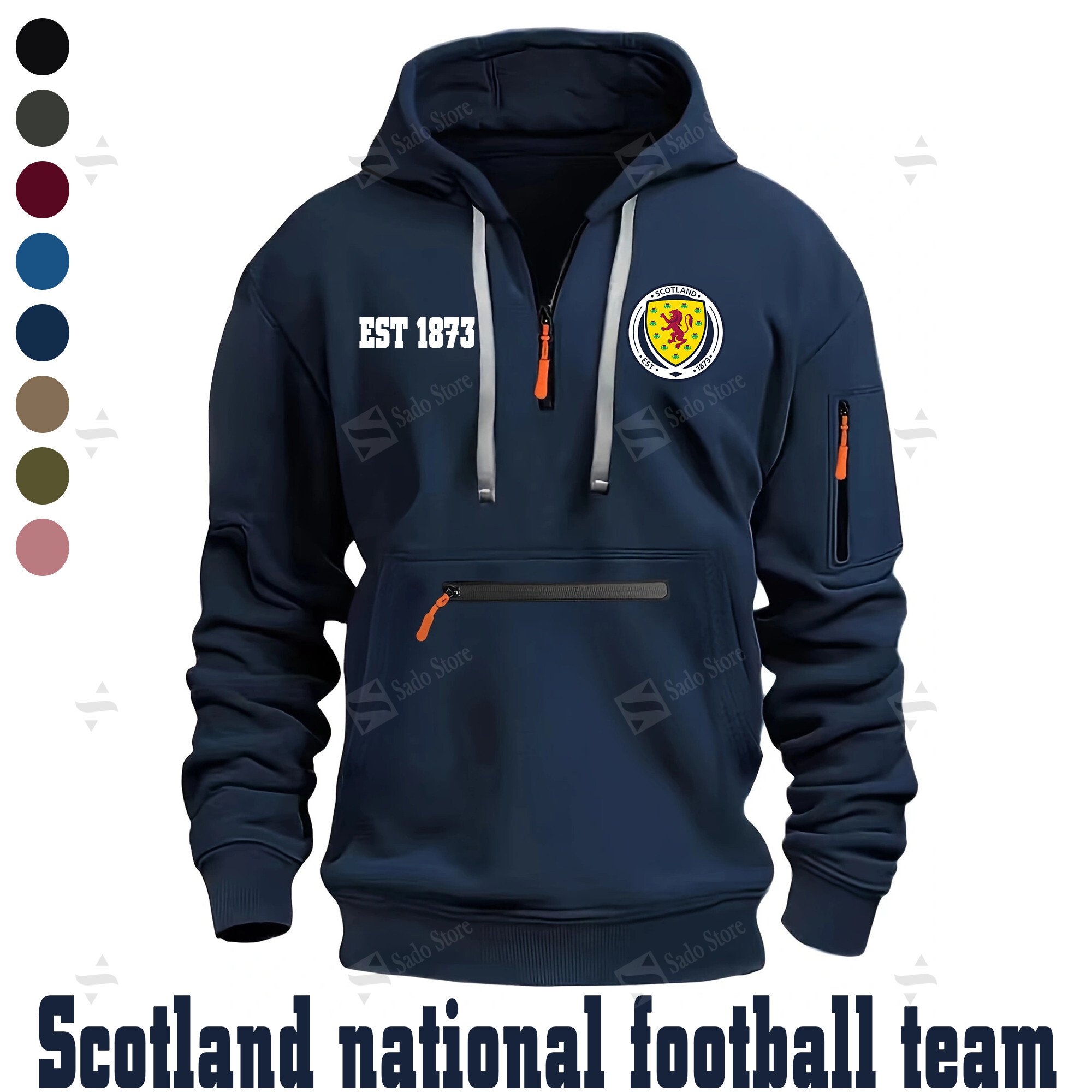 Buildercar - Scotland National Football Team - Half-Zip Hoodies