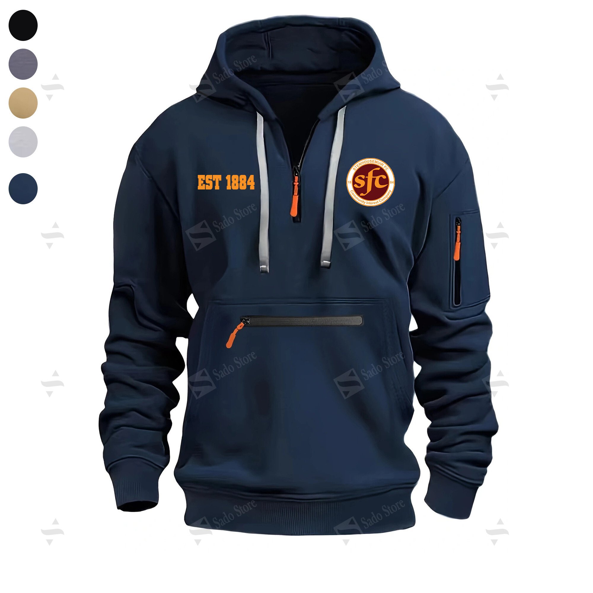Buildercar - Stenhousemuir F.C - Half-Zip Hoodies