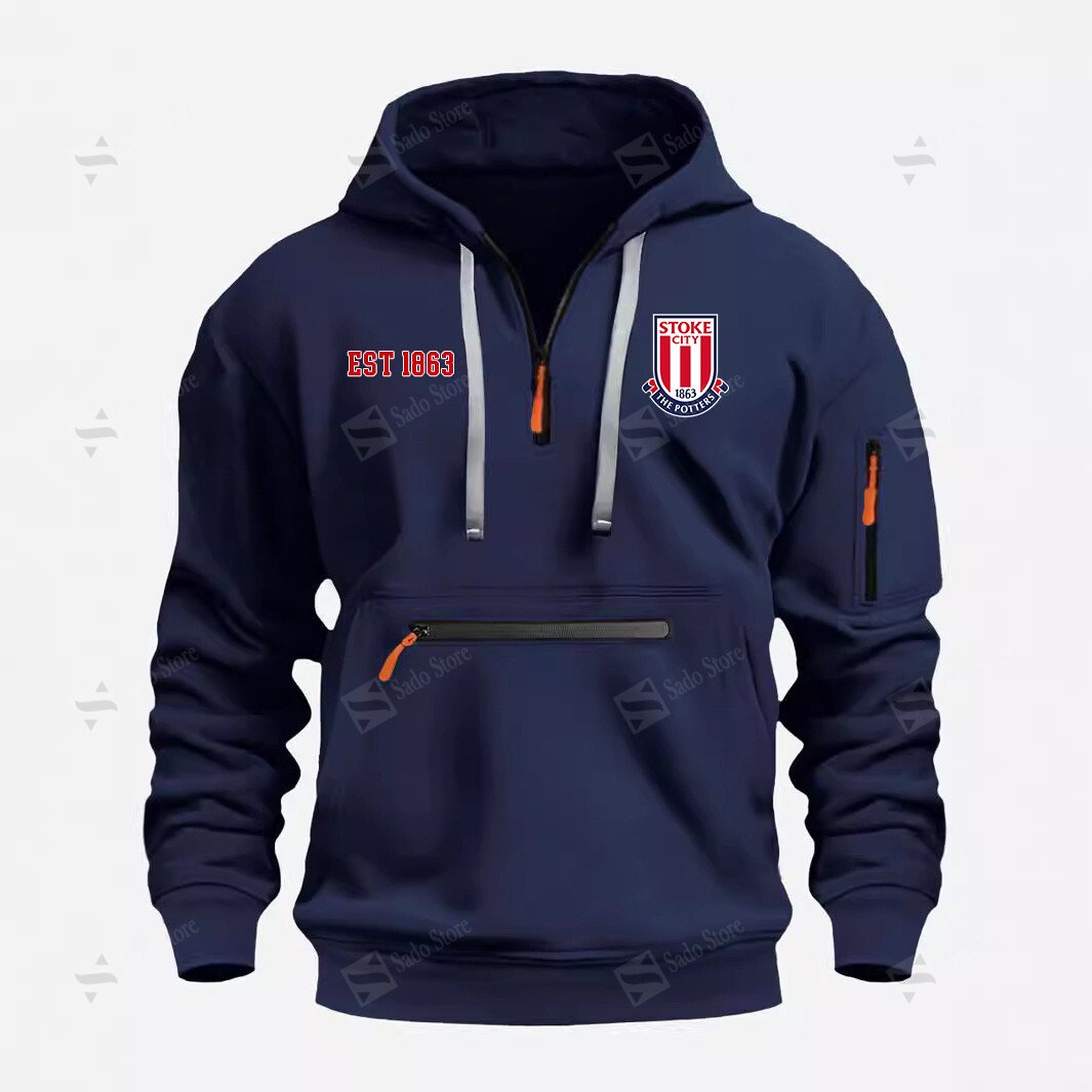 Buildercar - Stoke City F.C - Half-Zip Hoodies