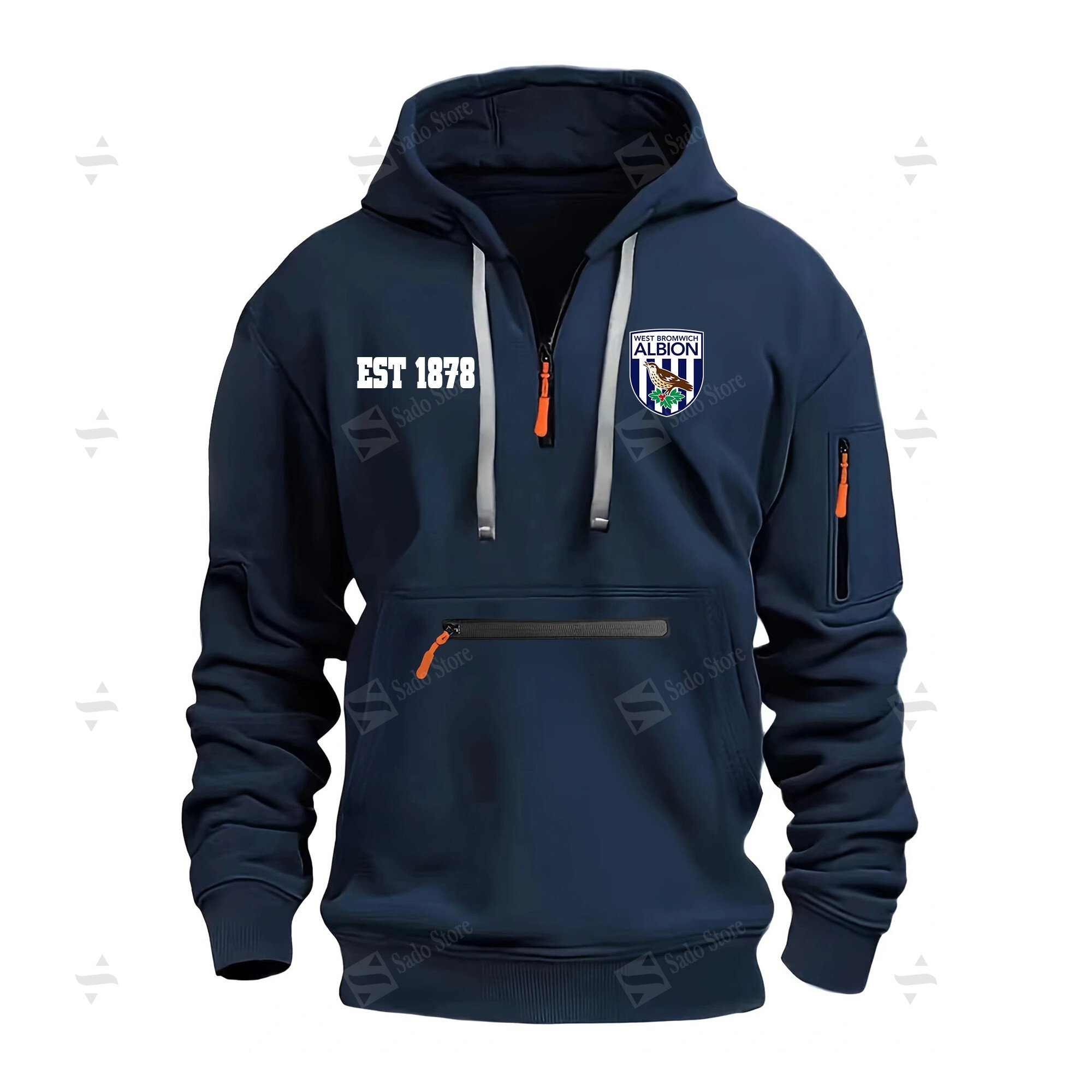 Buildercar - West Bromwich Albion F.C - Half-Zip Hoodies