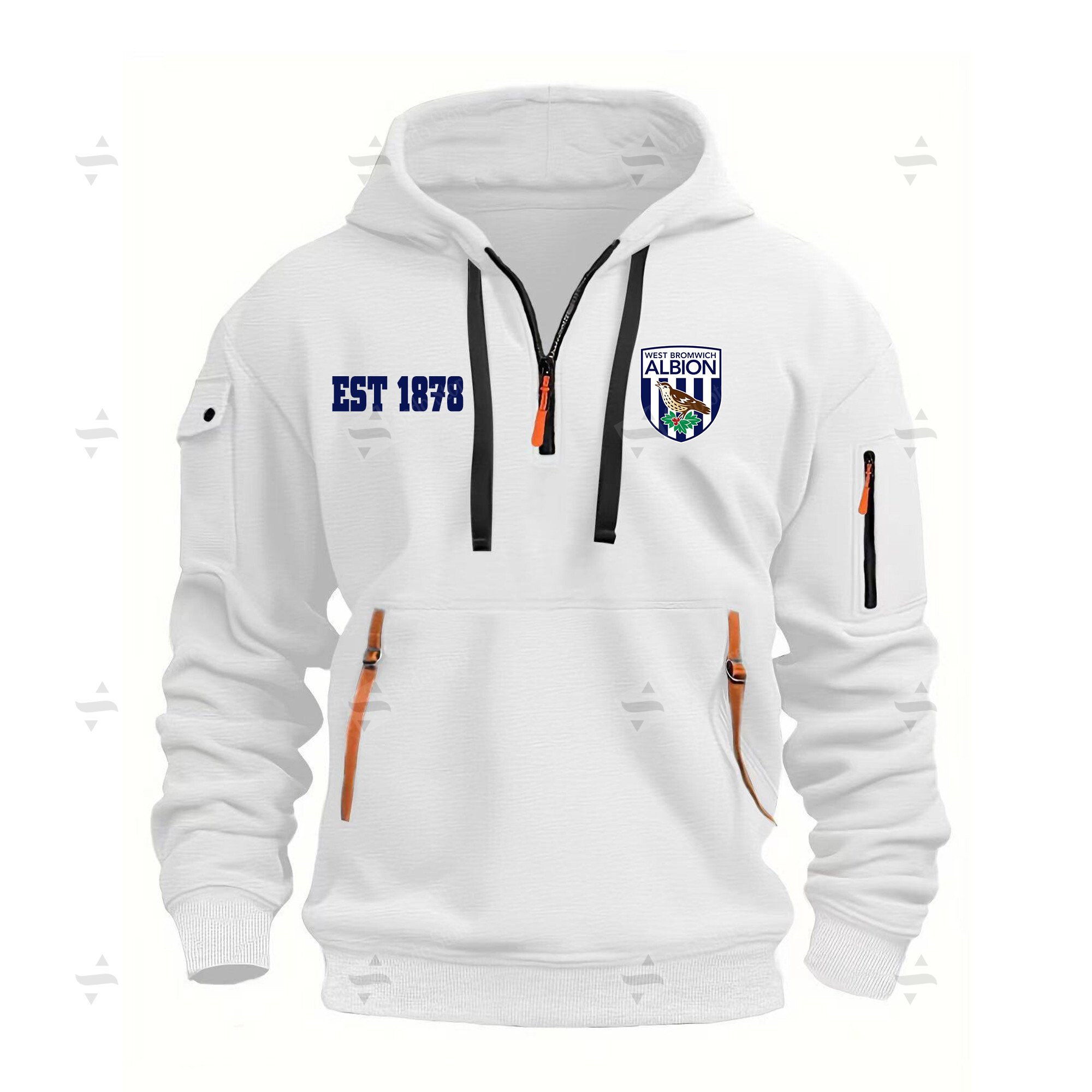 Buildercar - West Bromwich Albion F.C - Hoodie Half Zipper