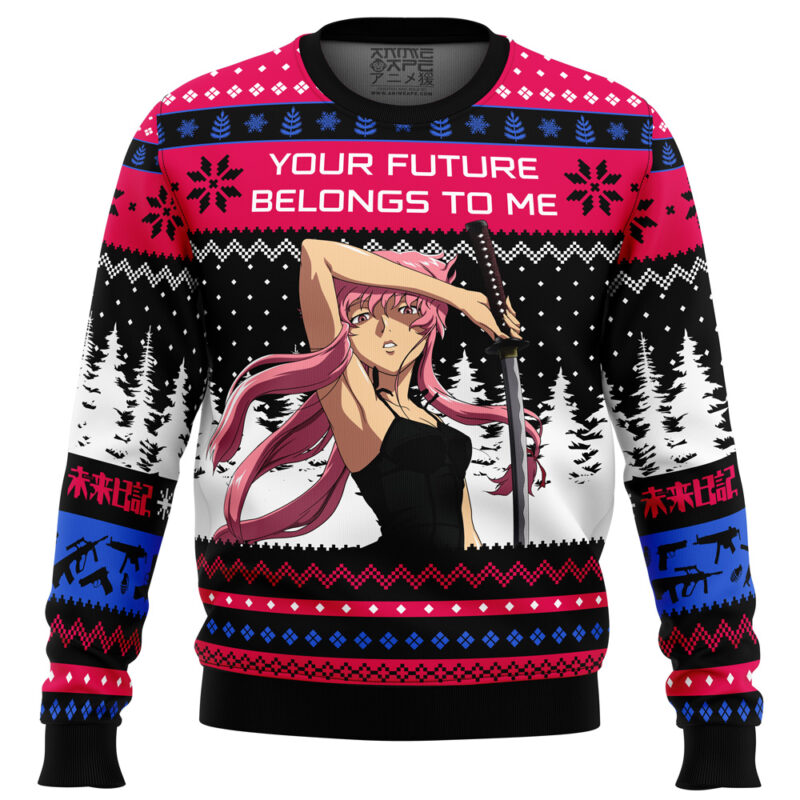 Buildercar - Your Future Belong To Me The Future Diary Ugly Christmas Sweater 