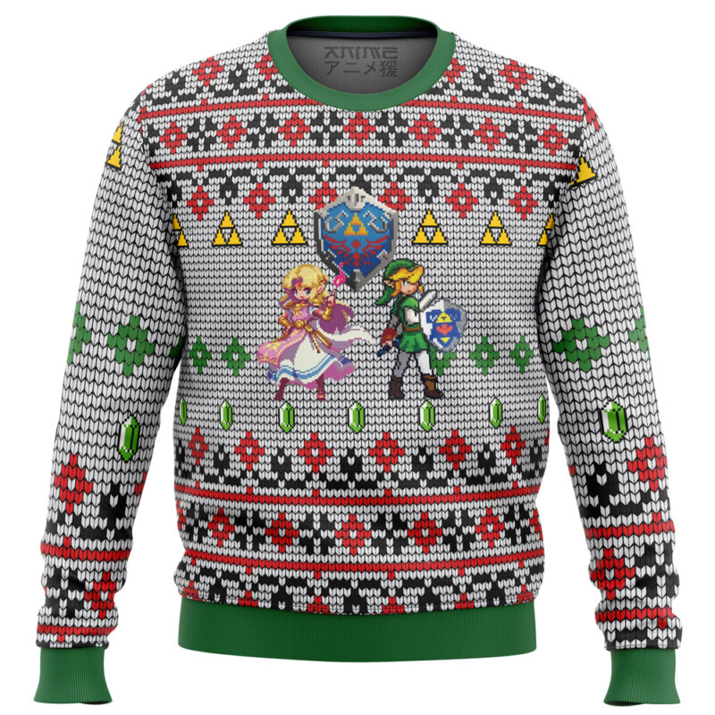 Buildercar - Zelda and Link Ugly Christmas Sweater 