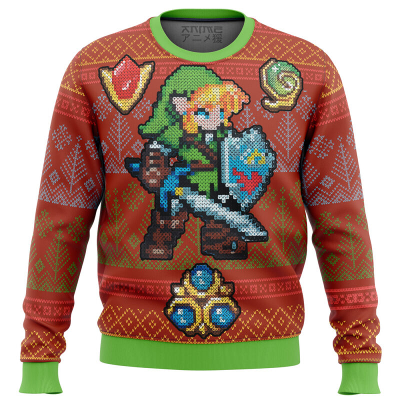 Buildercar - Zelda Link Gems Ugly Christmas Sweater 