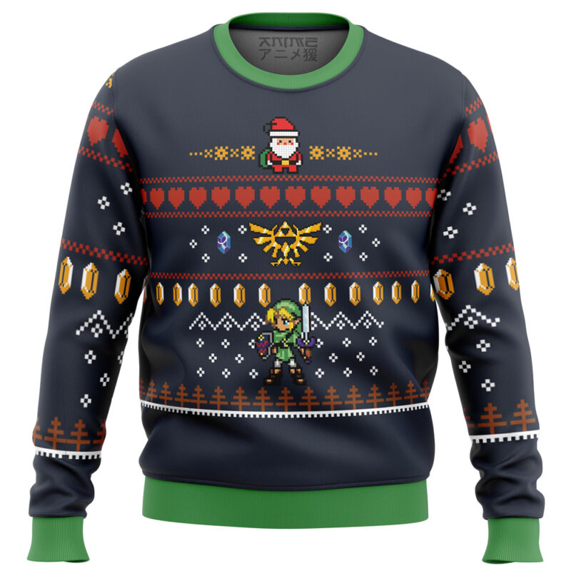 Buildercar - Zelda Santa Link Ugly Christmas Sweater 