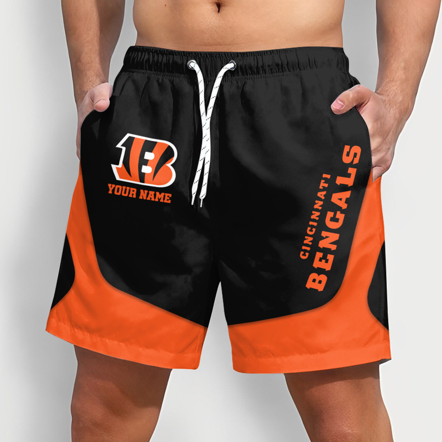 Cincinnati Bengals x NFL Team Special Short Pants For Men Custom Name Gifts