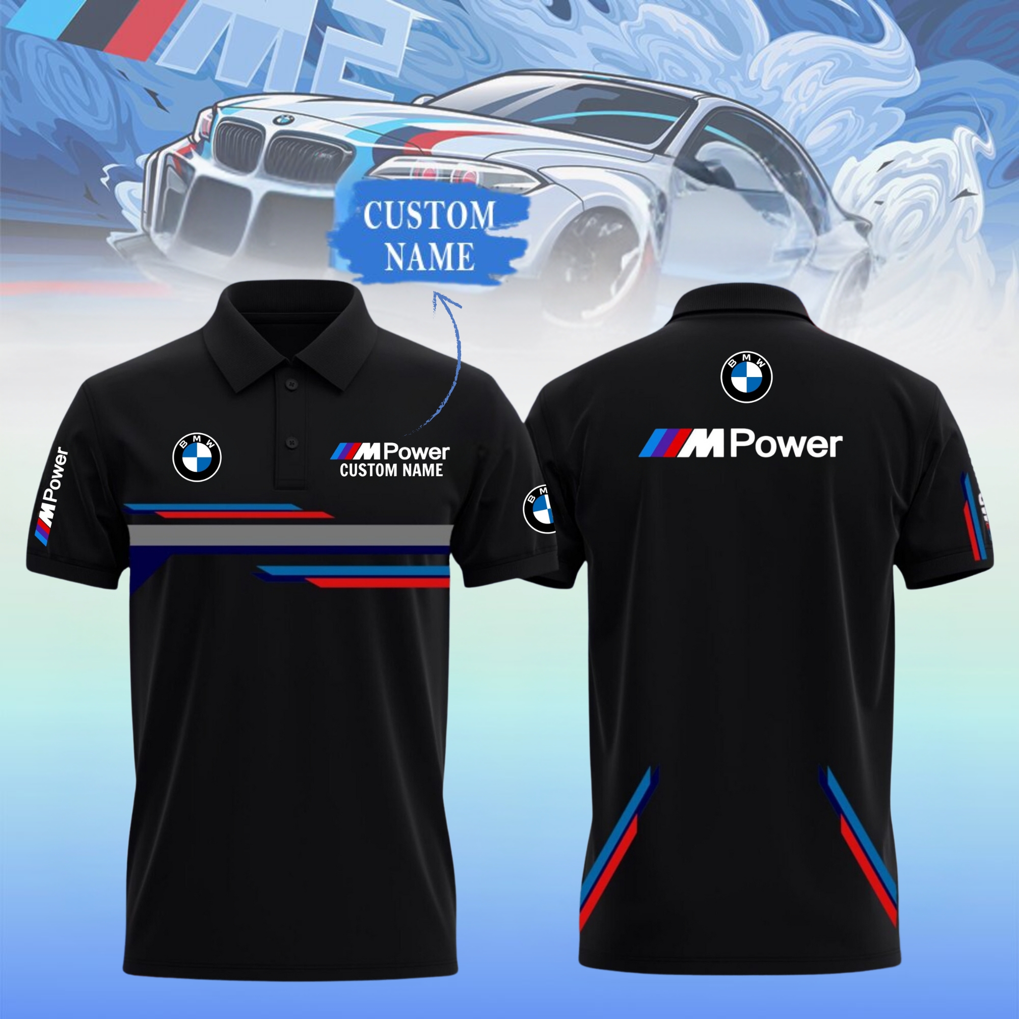 Customized Men's Polo Shirt BMW - hm27102906