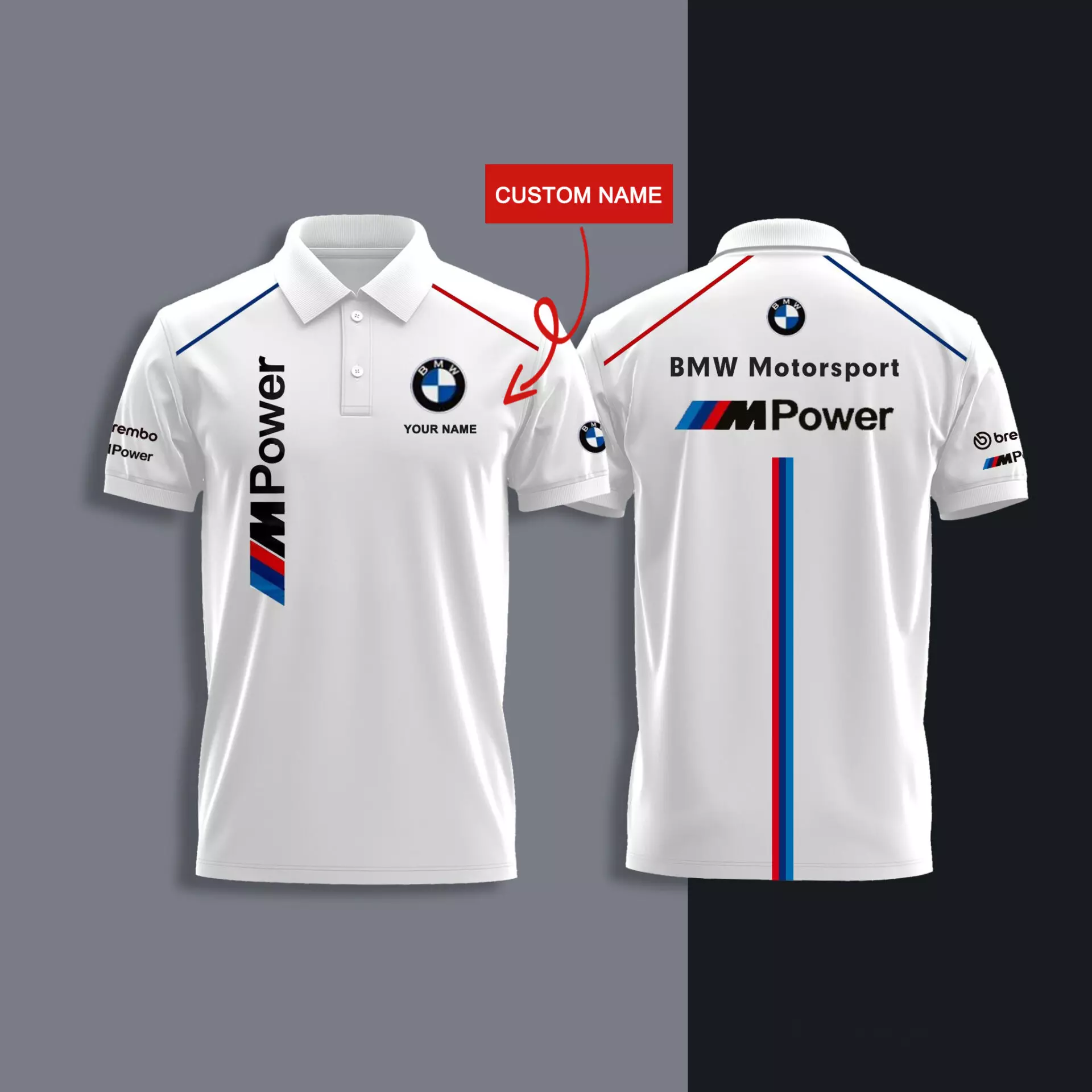 Customized Men's Polo Shirt BMW - hm27103173